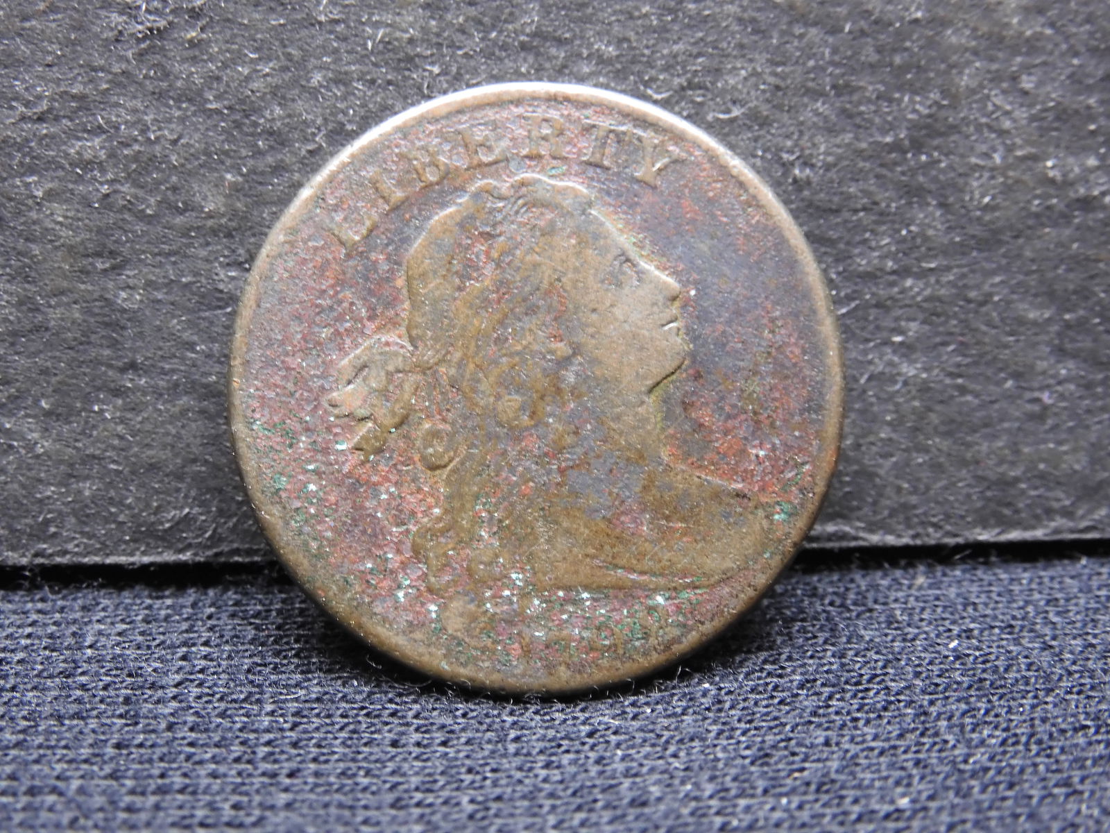1798 Draped Bust Large Cent - F/VF (1 of 2)