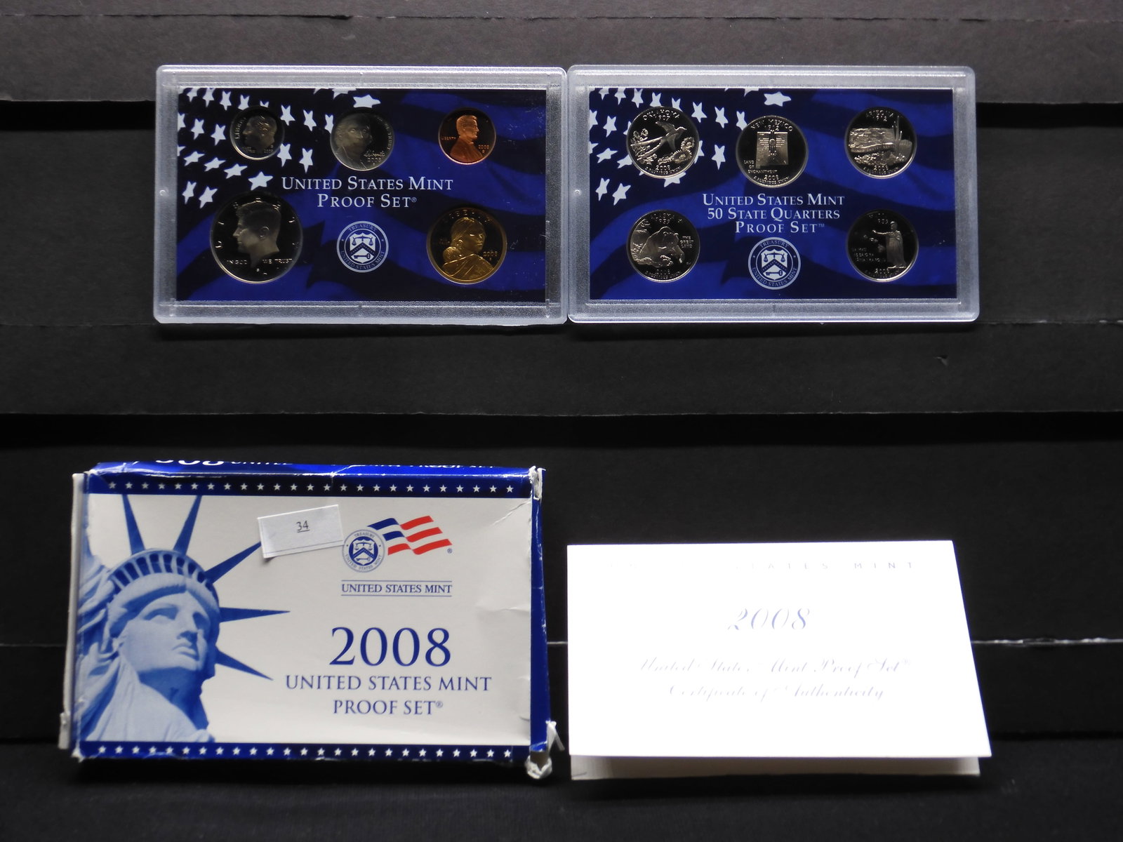 Partial 2008-S Proof Set - Presidential Dollars Not Included: Partial 2008-S Proof Set - Presidential Dollars Not Included