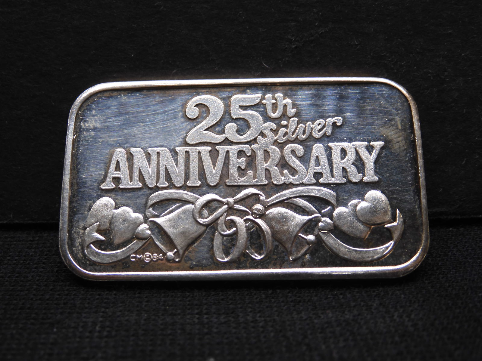 SILVER - 1 Troy Oz. .999 Fine Silver Bar - 25th Anniversary (1 of 2)