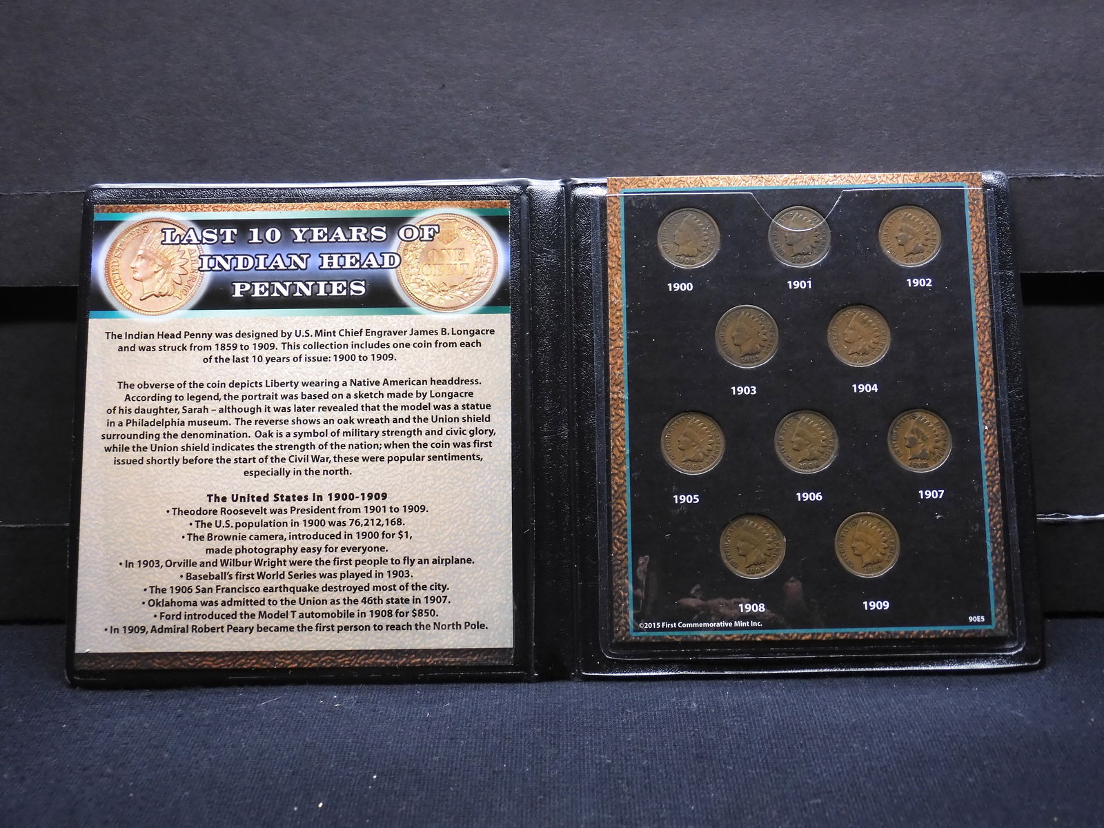 Last 10 Years of Indian Head Pennies w/ History - 10 Coins (1 of 7)