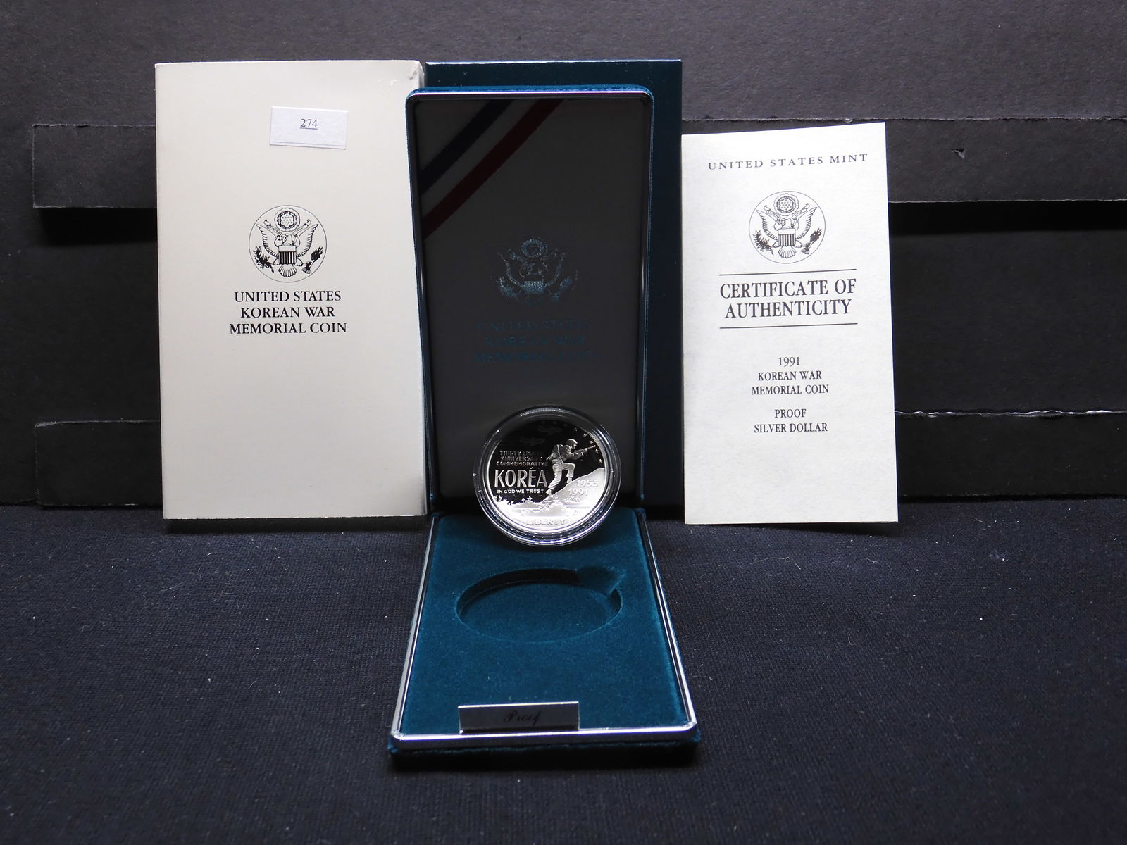 1991-P Korean War Proof Silver Dollar - OGP (1 of 4)