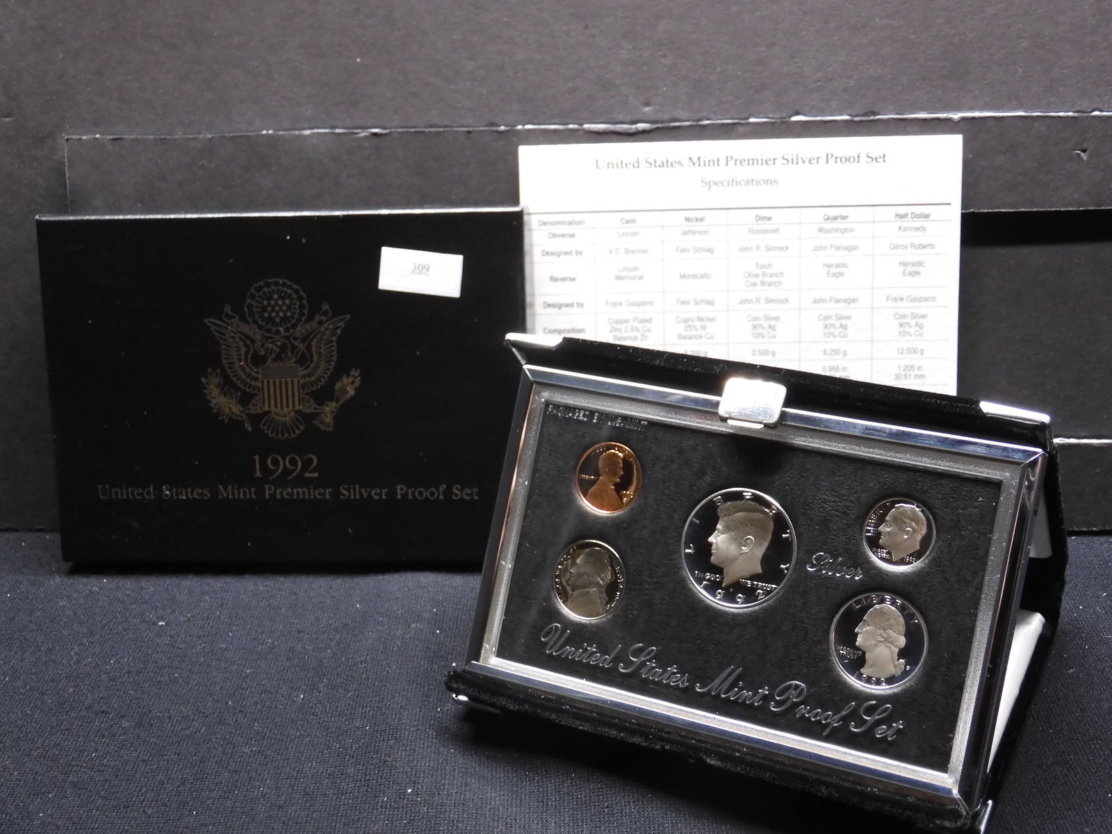 1992-S Premier SILVER Proof Set OGP (1 of 4)