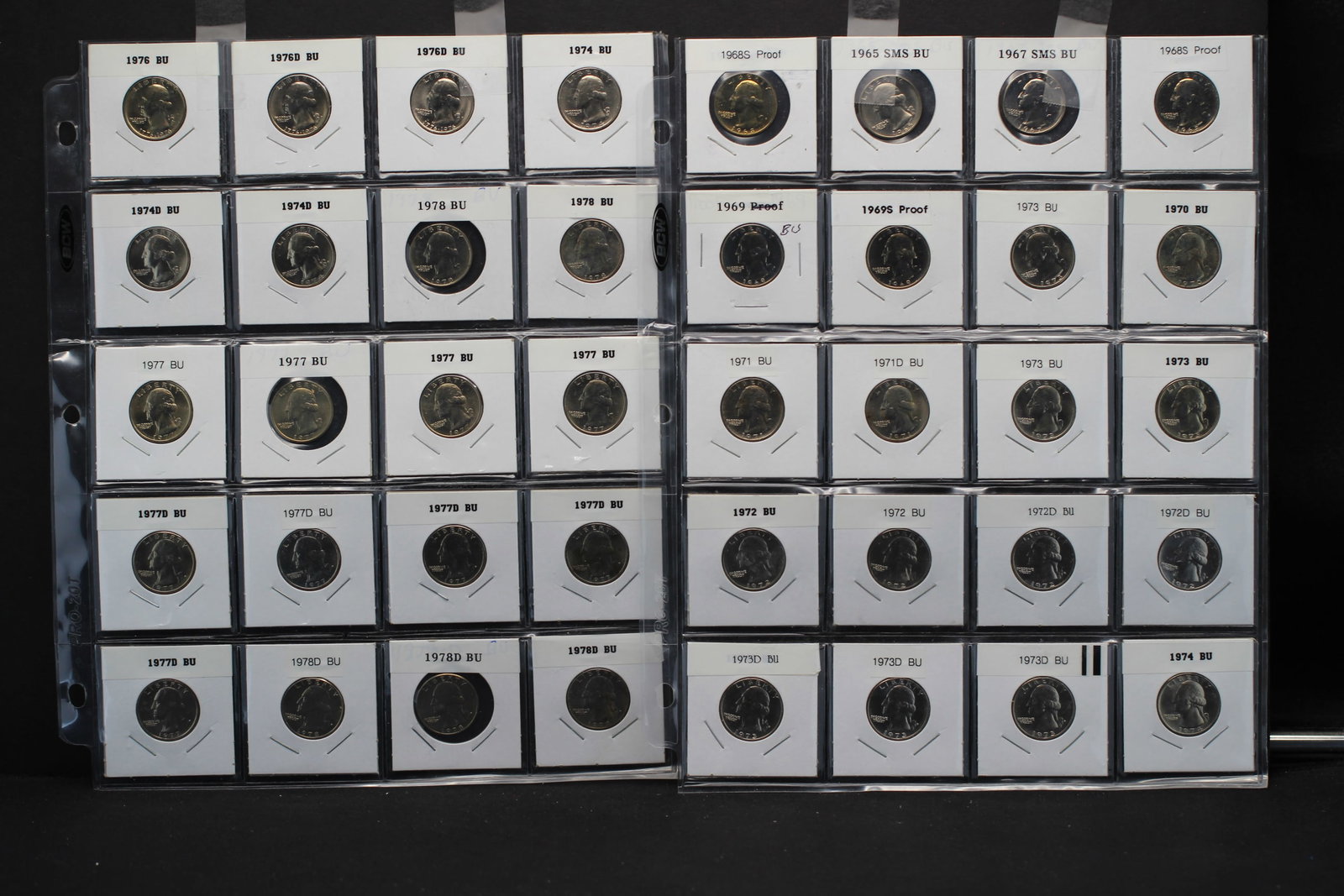 40 Washington Quarters 37 BU & 3 Proof (1 of 9)