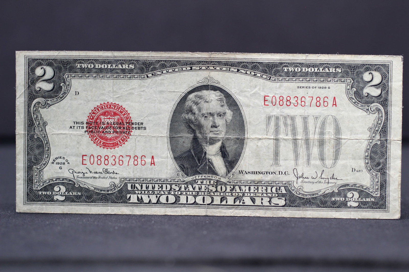 1928G - Red Seal $2 US Note (1 of 3)