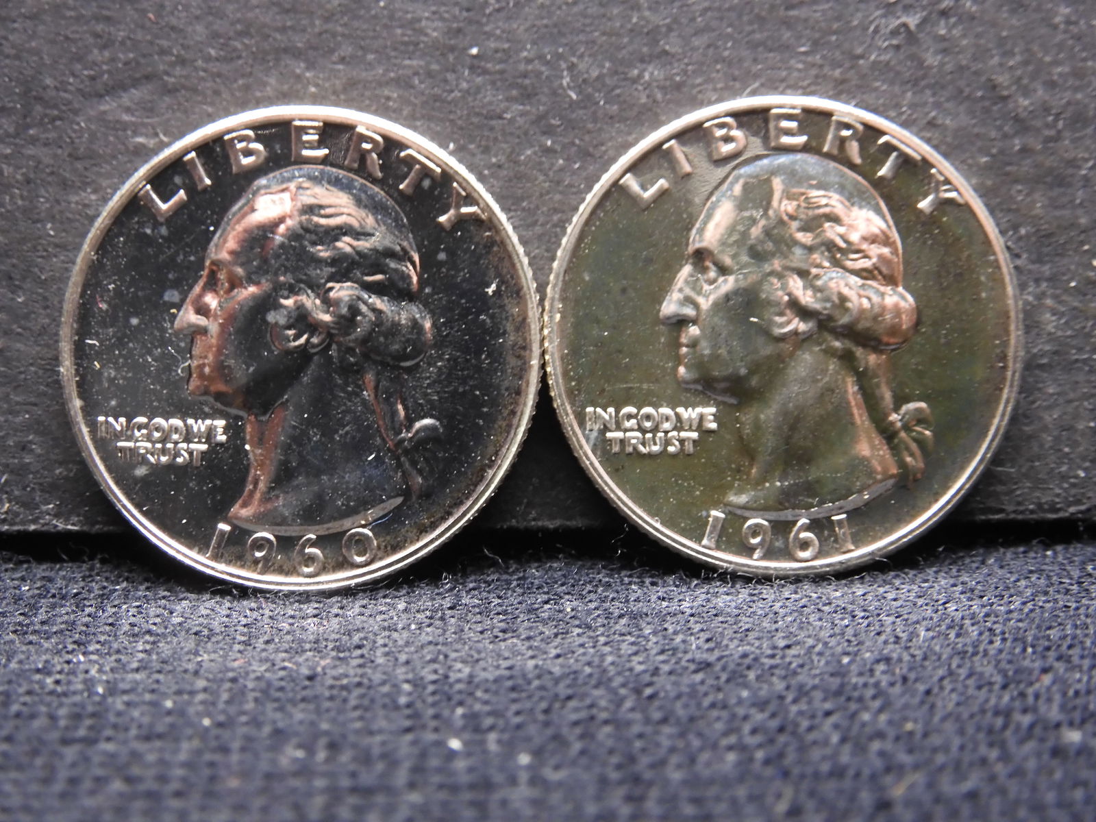 1960 and 1961 Proof Washington Quarters. (1 of 3)