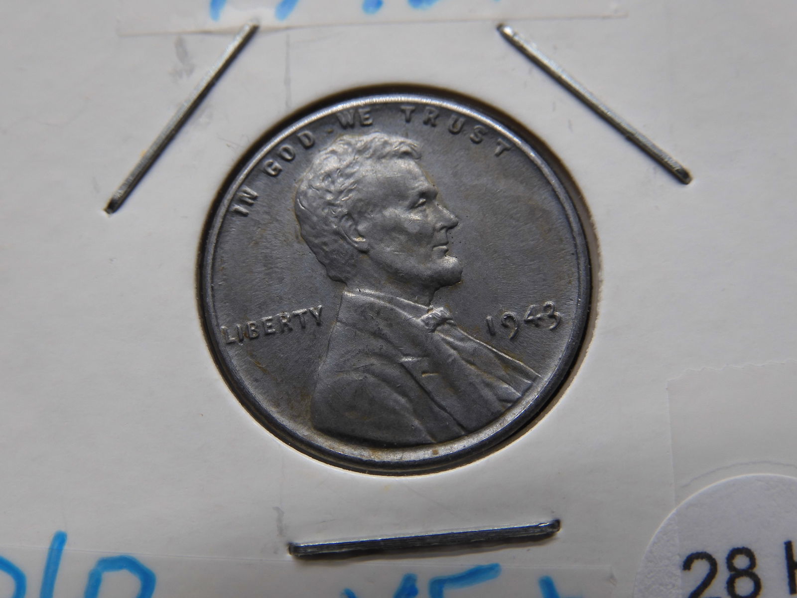 1943 p Steel Cent Double Date VF+ super error coin: 1943 p Steel Cent Double Date VF+ super error coin