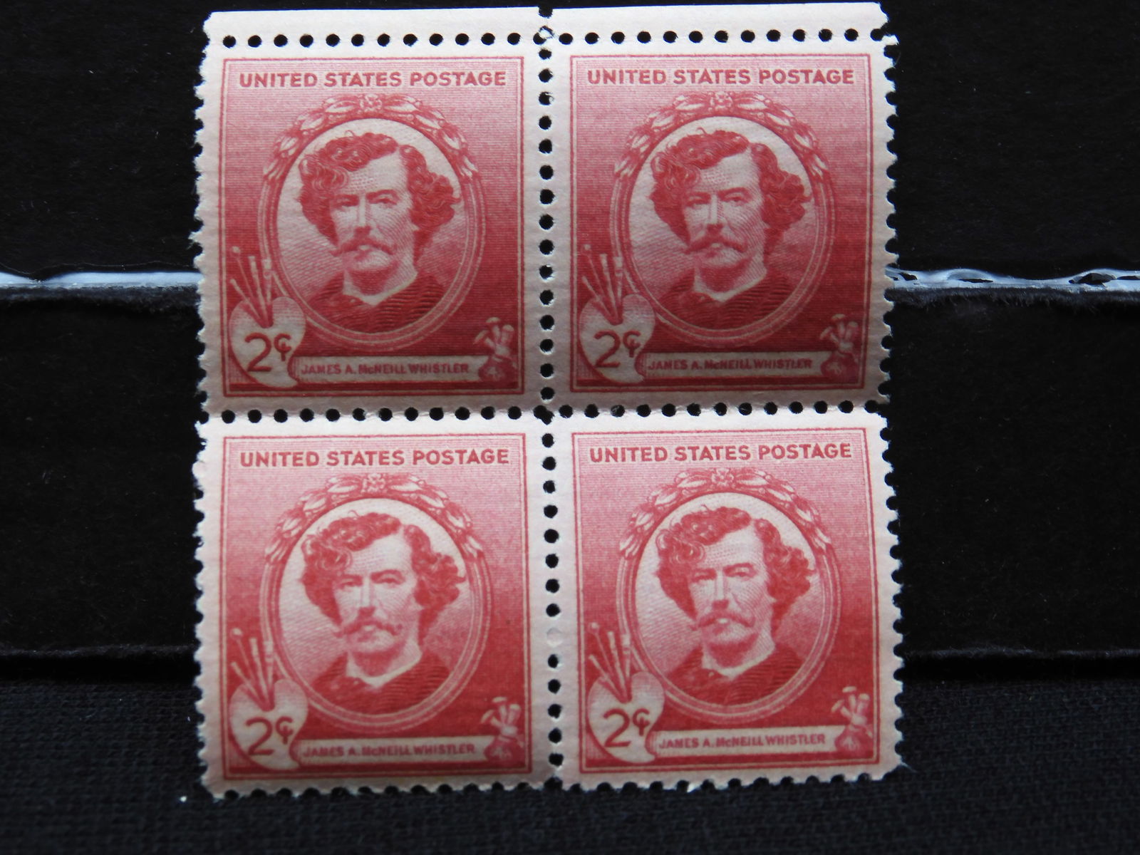 1940 Block Of Four 2-Cent U.S. Stamps Commemorating Famous American, James A McNeill Whistler. (1 of 2)