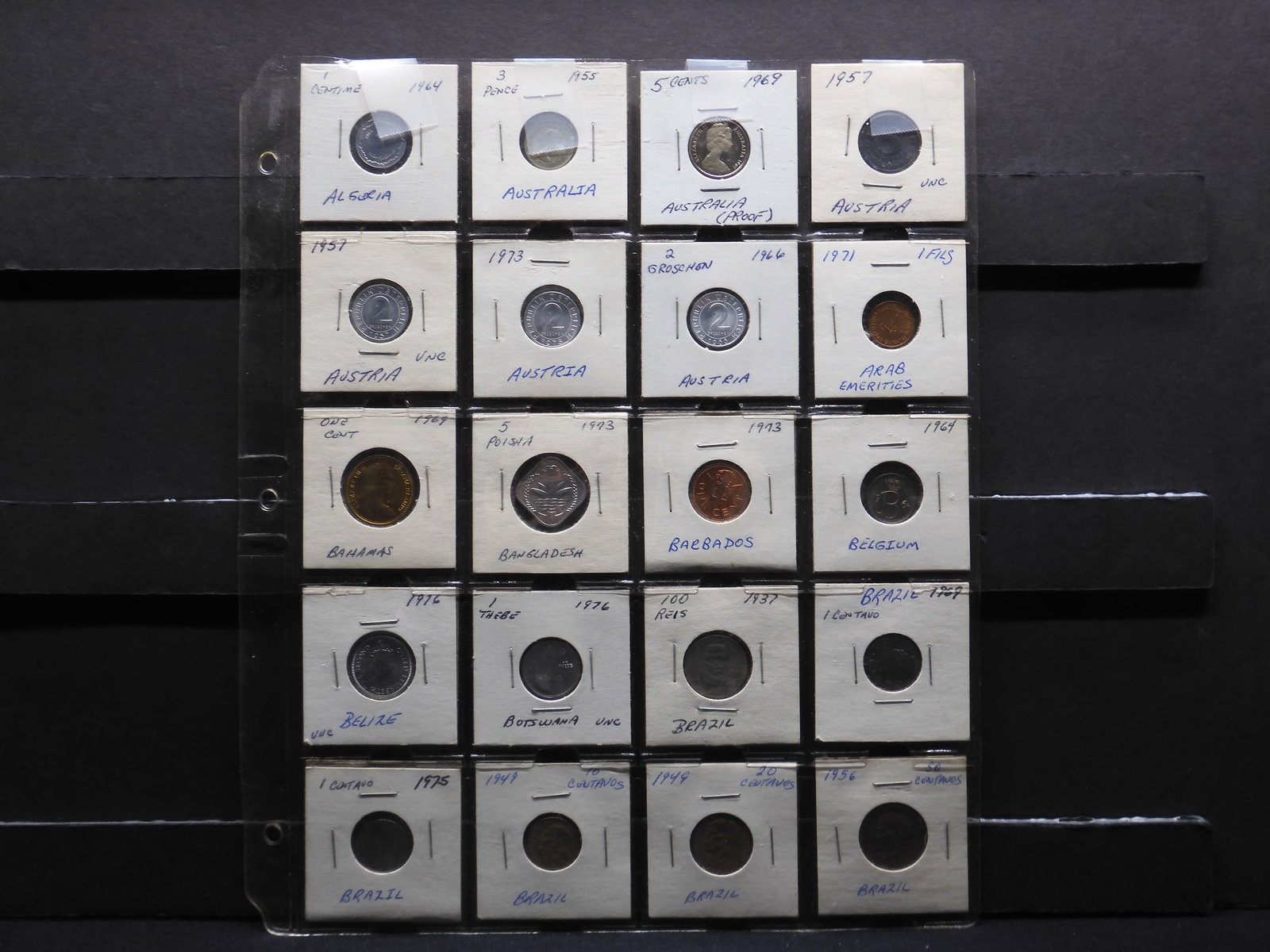 World Coins - Various Countries & Denominations - 20 Coins All Identified (1 of 10)