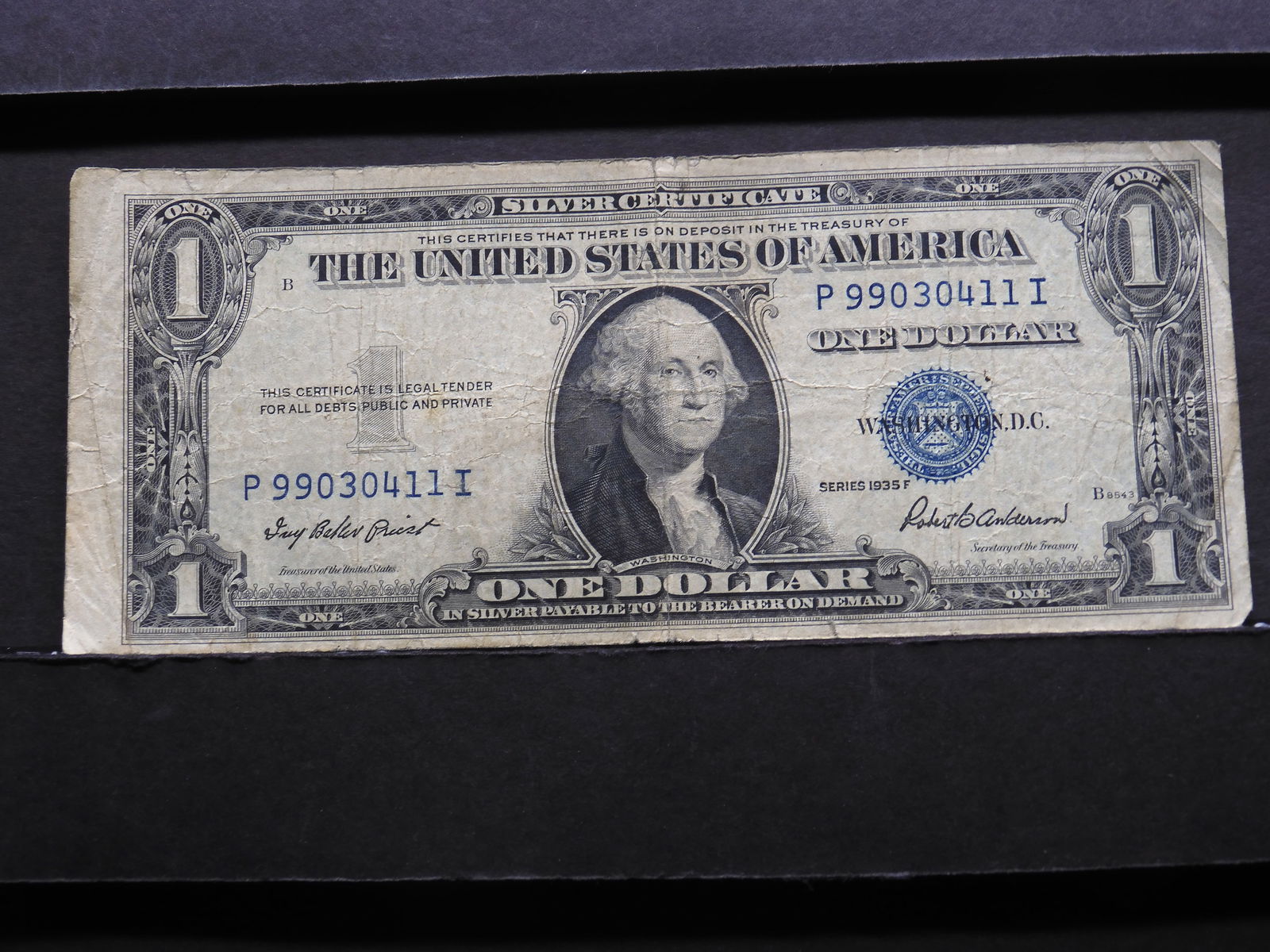 1935-F $1.00 Silver Certificate Note (1 of 3)