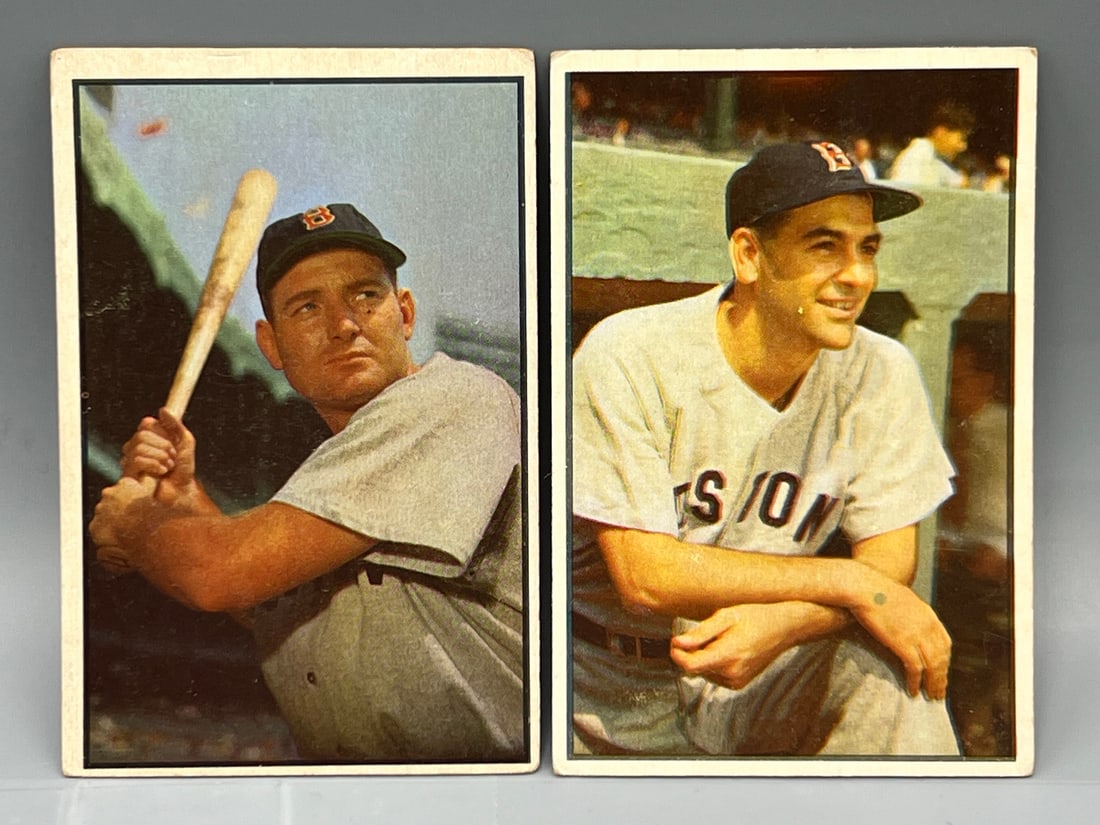 1953 Bowman Color George Kell #61 & Lou Boudreau #57: 1953 Bowman Color George Kell #61 & Lou Boudreau #57