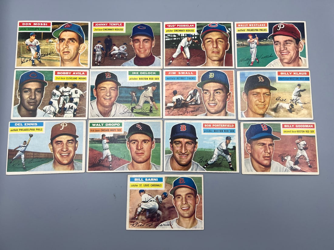Lot of (13) 1956 Topps Baseball Cards - Varying Conditions (1 of 2)