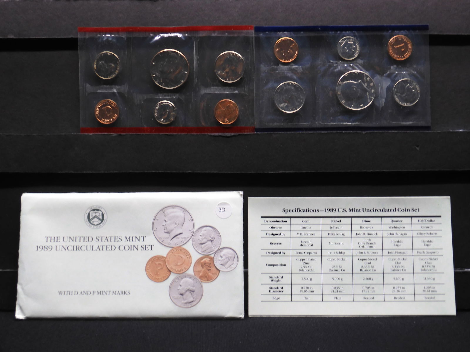1989 P&D Uncirculated Set - W/ Original U.S. Mint Packaging! (1 of 6)