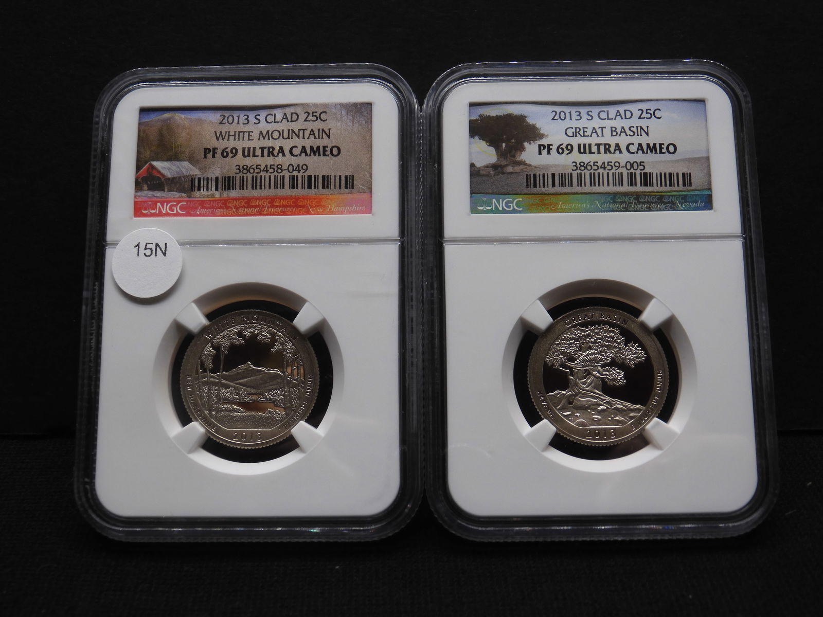 2013-S White Mountain & Great Basin Proof Washington Quarters Graded PF 69 Ultra Cameo By NGC (1 of 9)