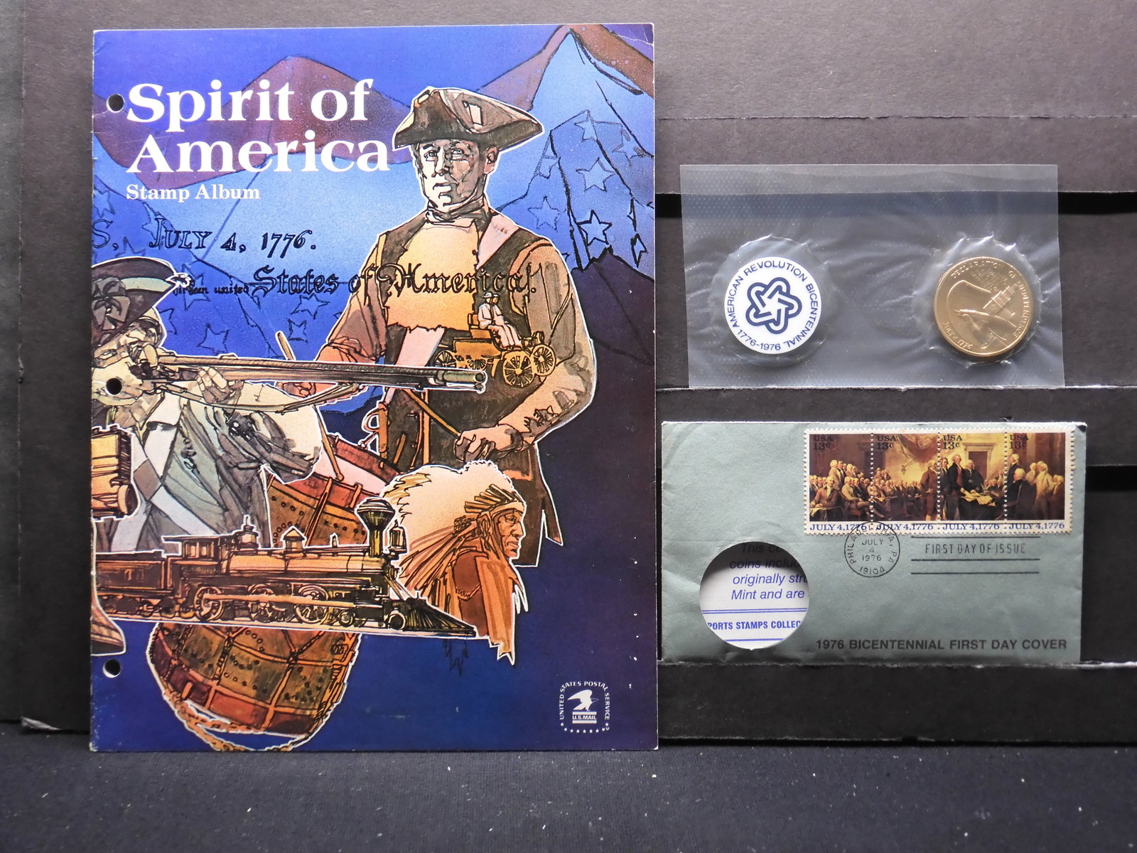 Spirit of America Stamp Album, 1976 Bicentennial First Day Cover Set: Spirit of America Stamp Album, 1976 Bicentennial First Day Cover Set