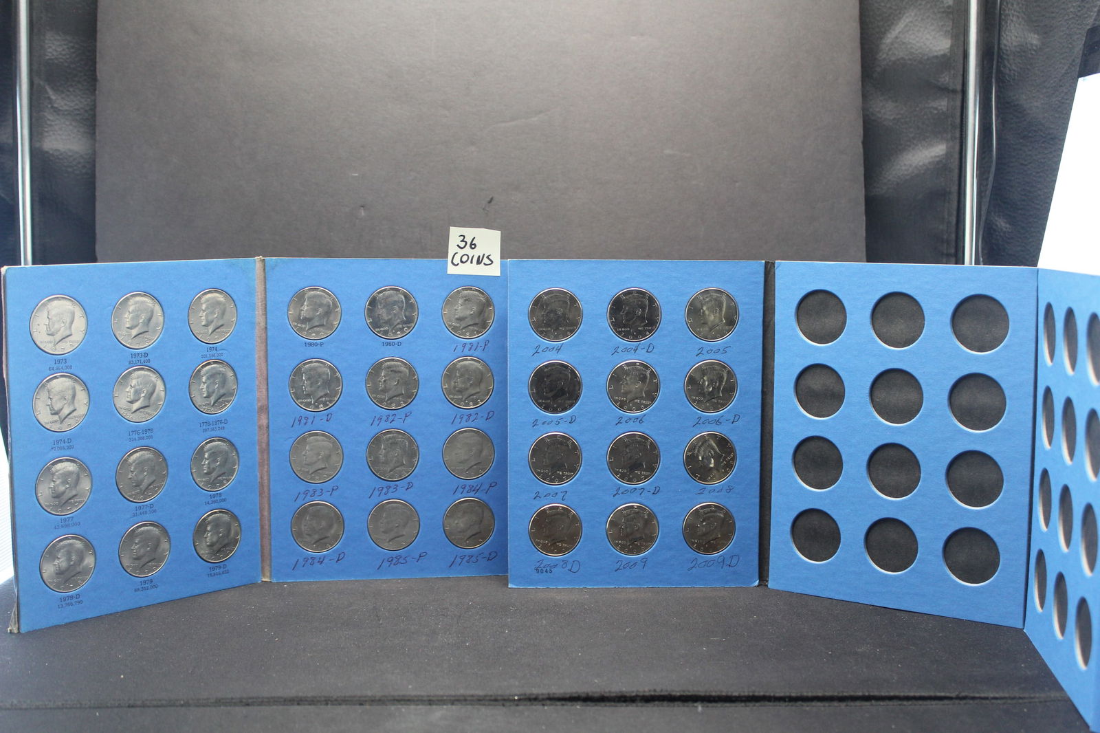 2 Kennedy Half Dollar Albums with 36 Coins (1 of 4)