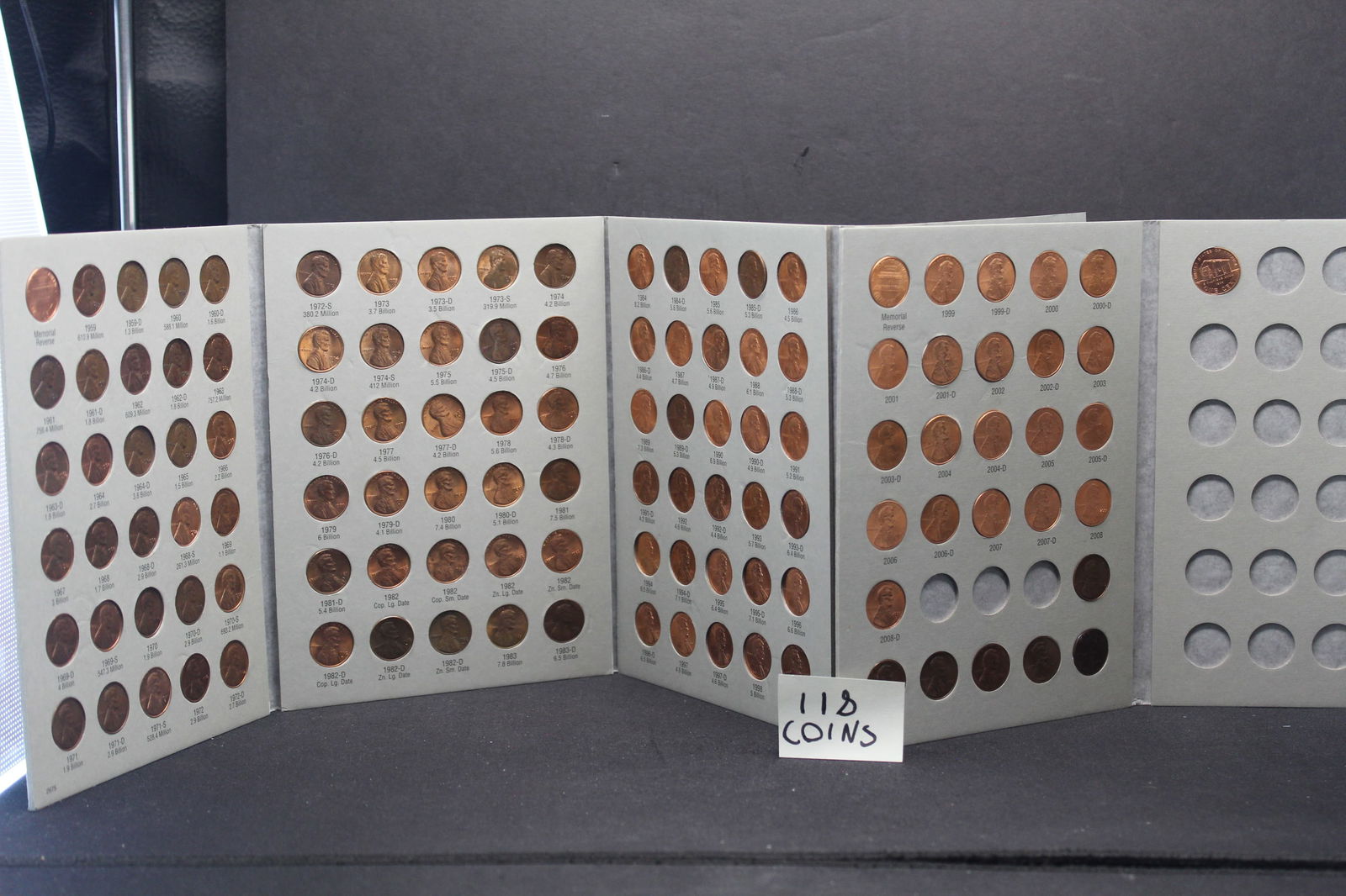 2 Lincoln Cent Albums from 1959 to 2008 Complete 118 Coins (1 of 6)