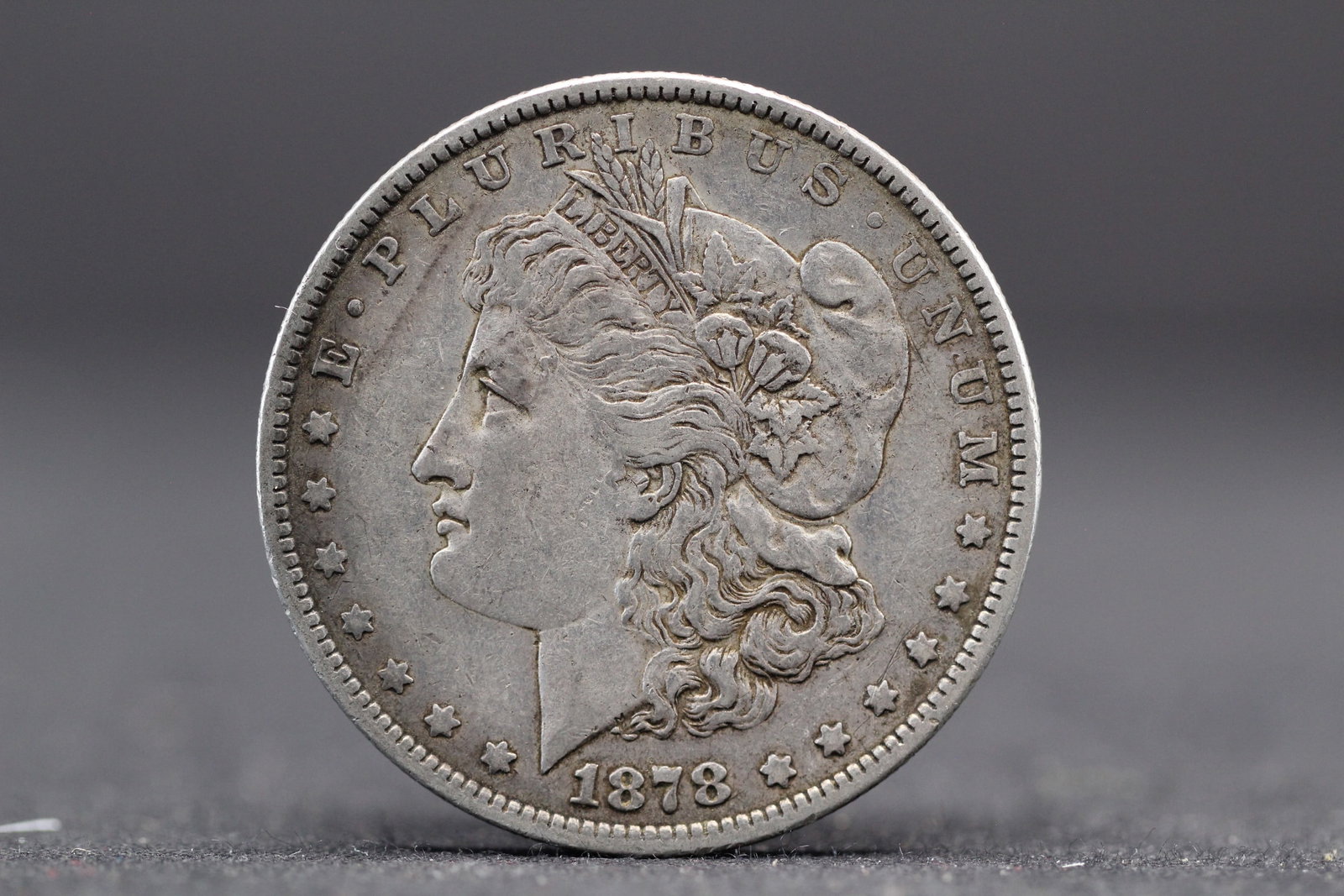 1878- Morgan Silver- 7TF-B-1-Reverse-long neck: 1878- Morgan Silver- 7TF-B-1-Reverse-long neck