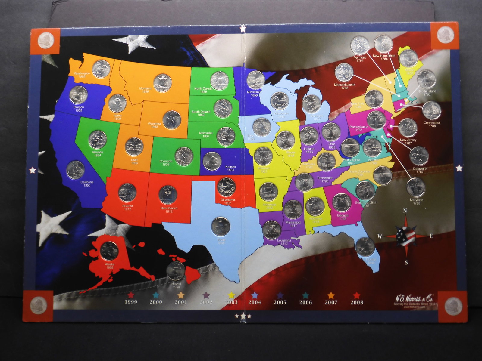 State Series Quarter Map - Complete & Nice for Children (1 of 7)