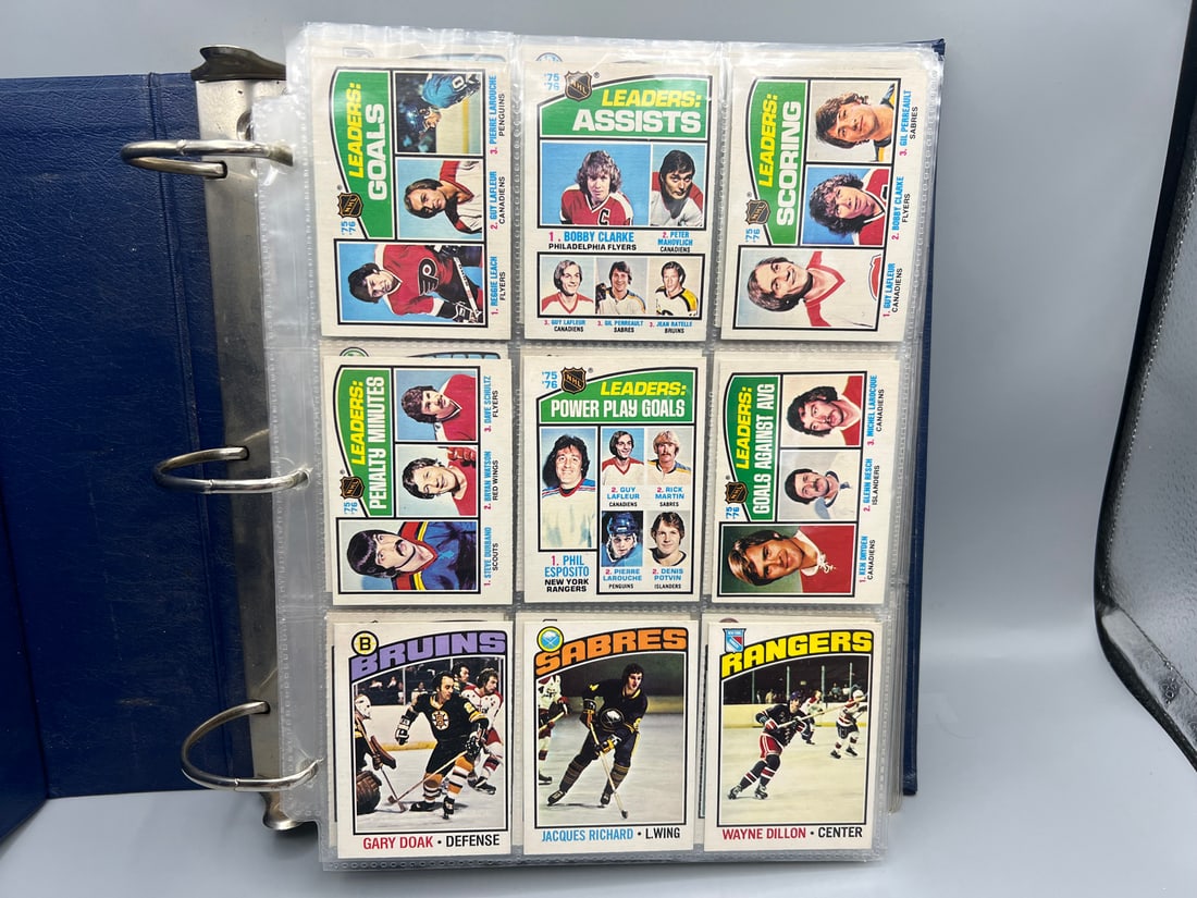 1976-77 O-Pee Chee Hockey Complete Set in binder - Bryan Trottier RC (1 of 12)