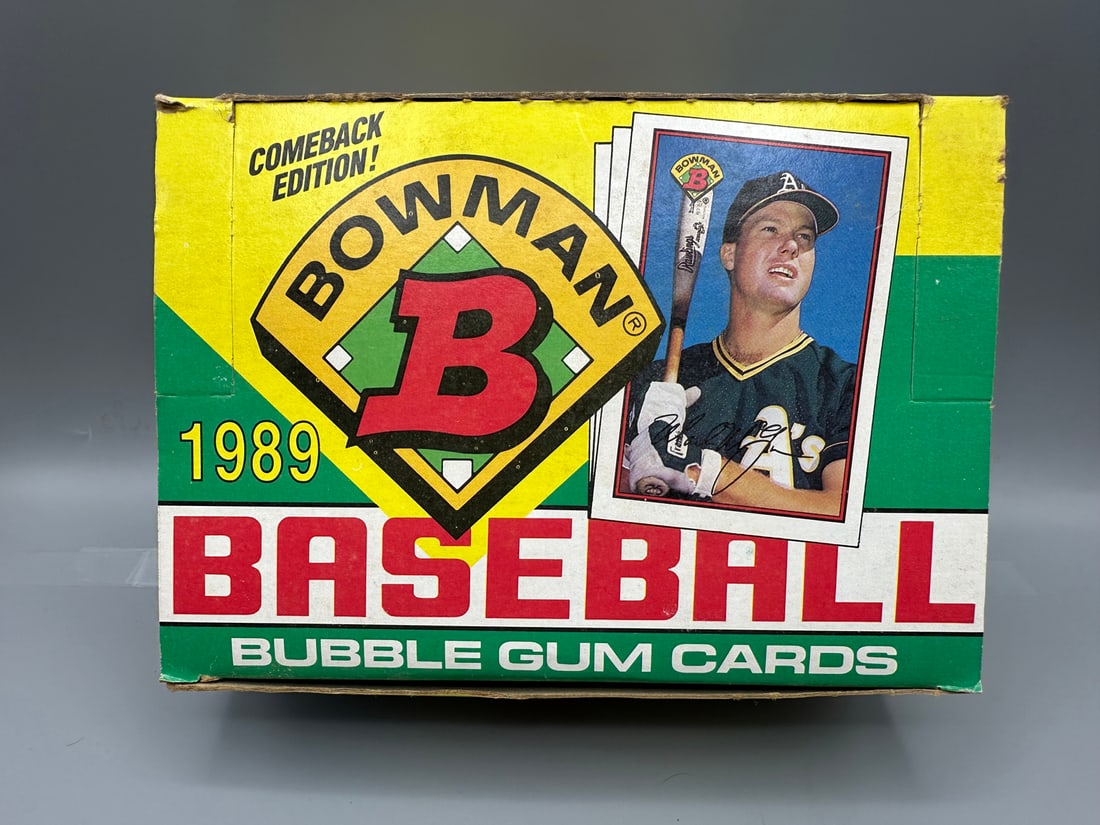 1989 Bowman Baseball Unopened Wax Box - Possible RCs of Ken Griffey Jr, Randy Johnson, Smoltz, (1 of 2)
