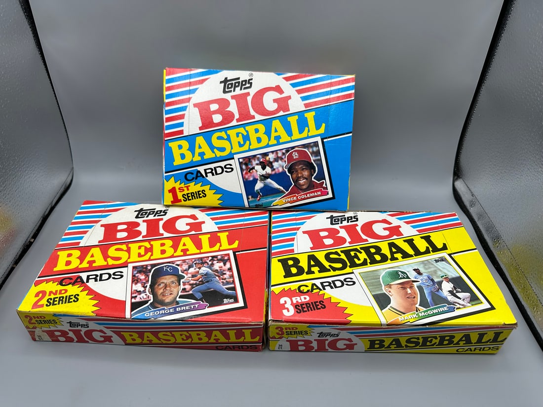 1988 Topps Big Baseball Unopened Series 1, Series 2 and Series 3 Cello Boxes (1 of 4)