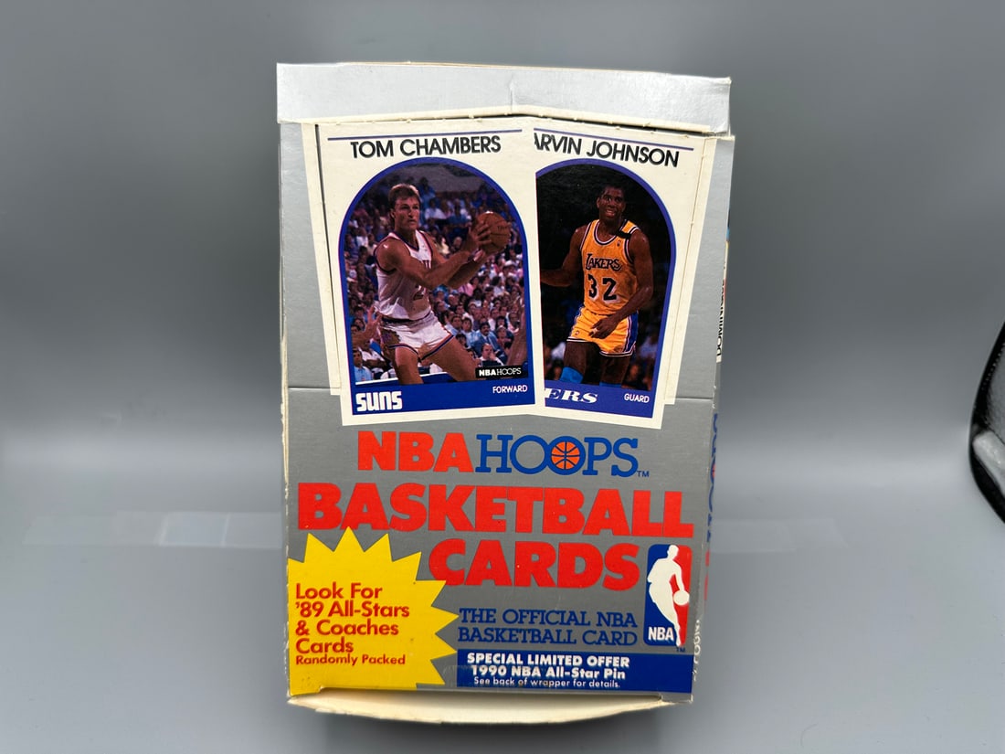 1989-90 NBA Hoops Basketball Unopened Cello Box - 36 Packs - Possible David Robinson RCs (1 of 2)