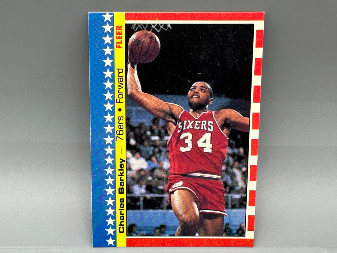 1987-88 Fleer Charles Barkley Sticker #6 - 2nd Year Card (1 of 2)