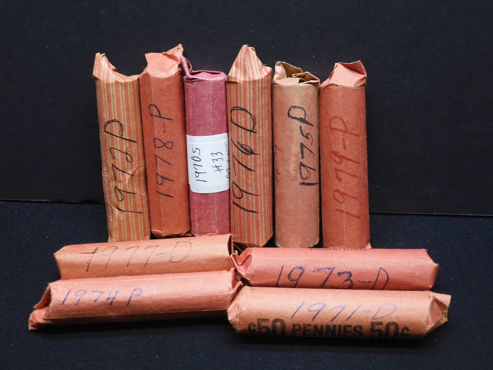 10 Rolls of 1970'S Lincoln Memorial Cents (1 of 5)