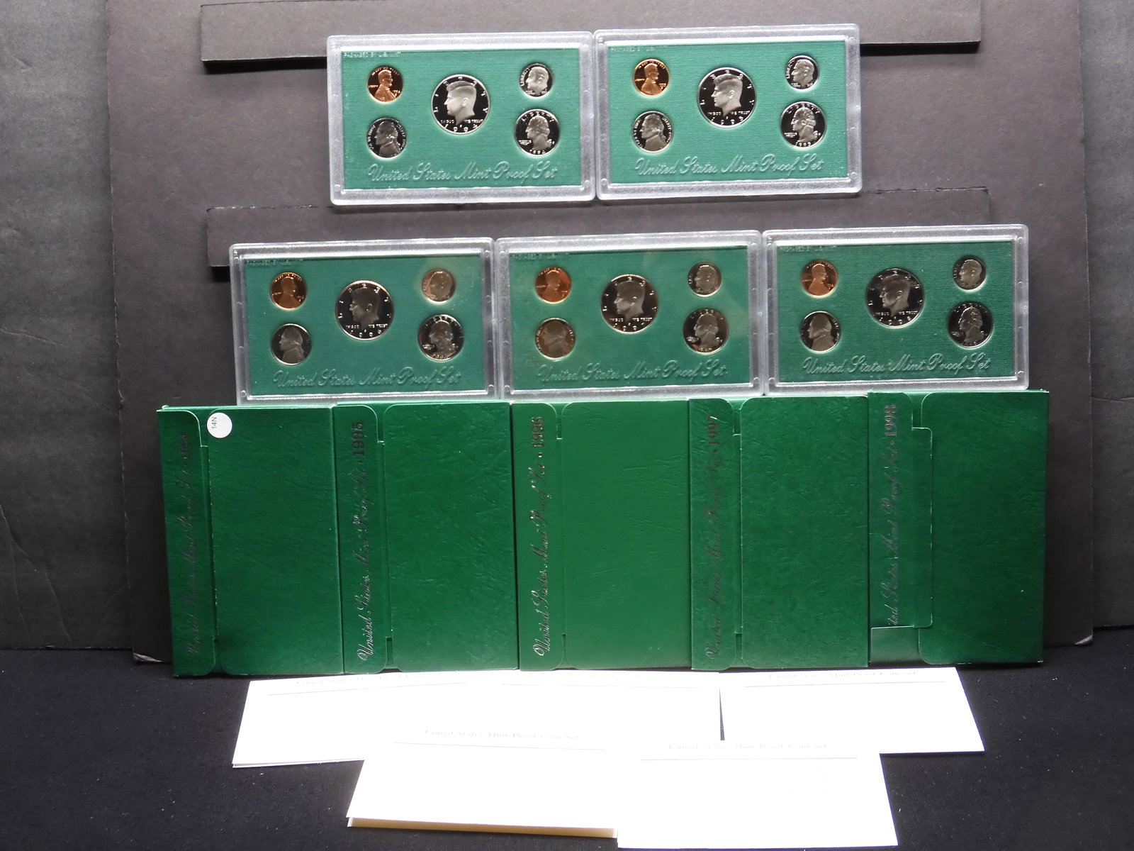 1994-S 1995-S 1996-S 1997-S 1998-S United States Proof Sets With Original Gov't Packaging & COA's. (1 of 8)