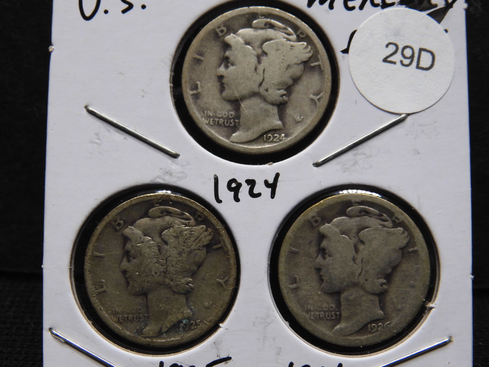 1924, 1925, 1926 Silver Mercury Dimes (1 of 3)