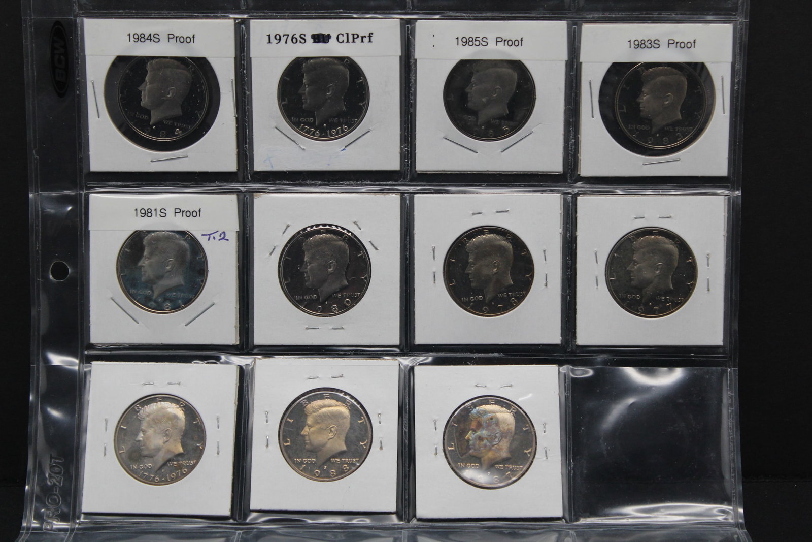 11 Kennedy Half Dollars Proof (1 of 2)