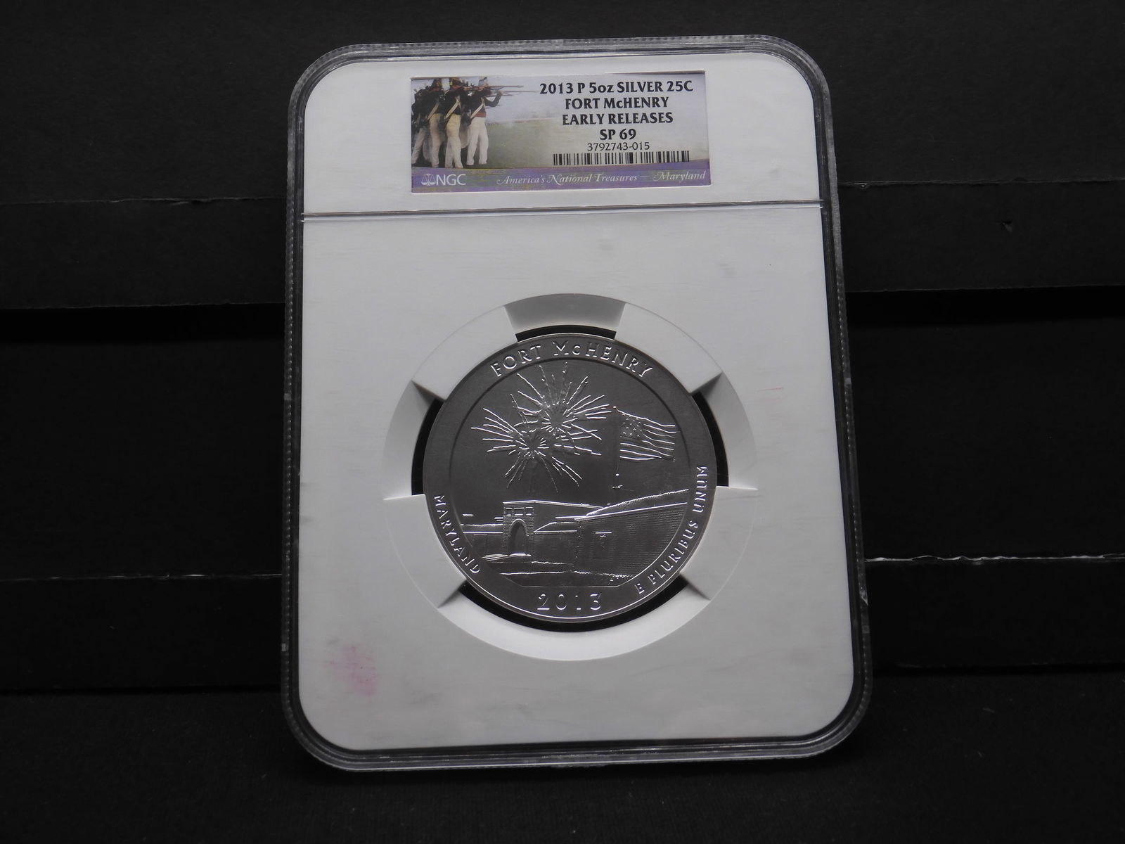 2013-P  - 5 OZ SILVER - Fort McHenry, Maryland - NGC SP69 Early Releases (1 of 4)