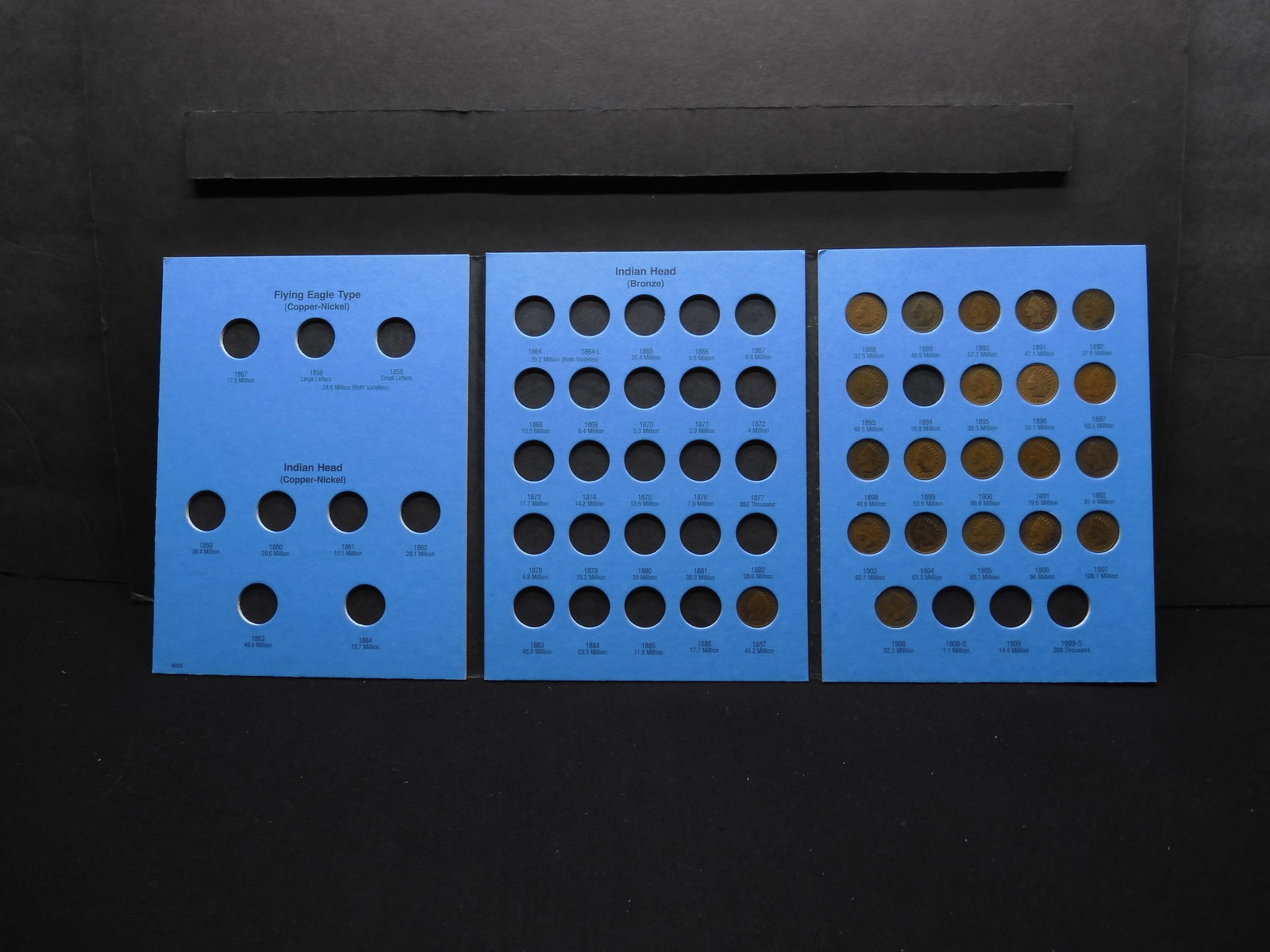 Whitman Tri-Fold Partial Indian Head Cents Including Flying Eagle Cents (1 of 5)