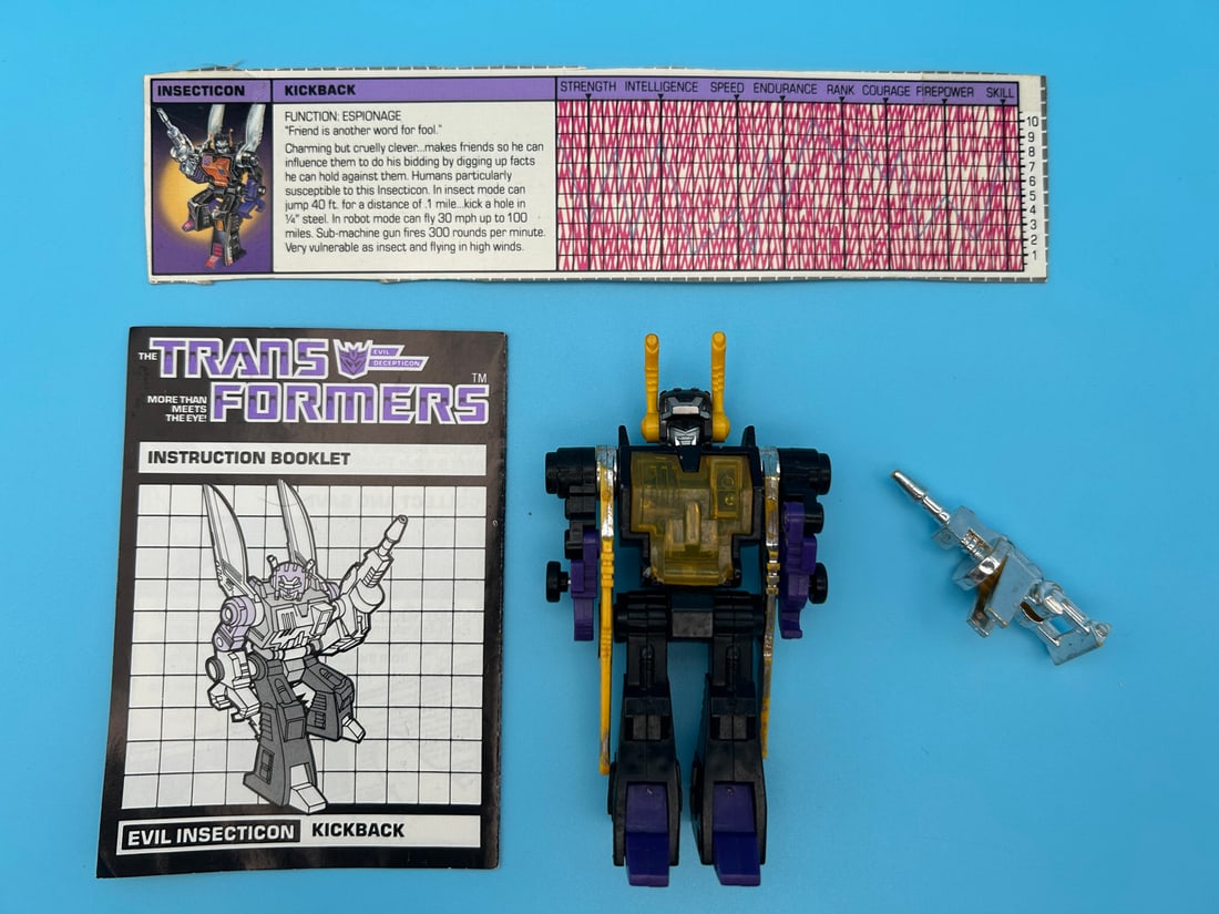 1985 Hasbro Transformers G1 Kickback with Tech Specs and Instructions (1 of 5)