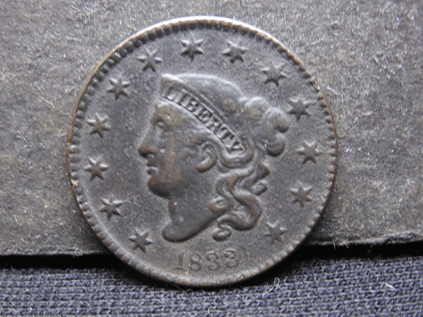NICE 1833 Coronet Head Large Cent, Excellent Details (1 of 3)