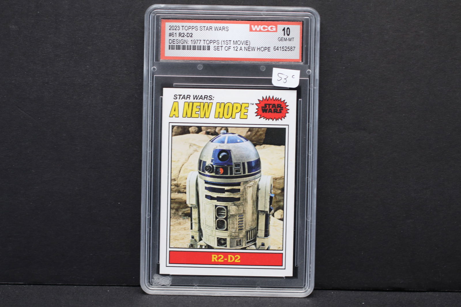 Star Wars, R2-D2 Card-Rare-Gem Mint 10, WCG, Sealed (1 of 4)