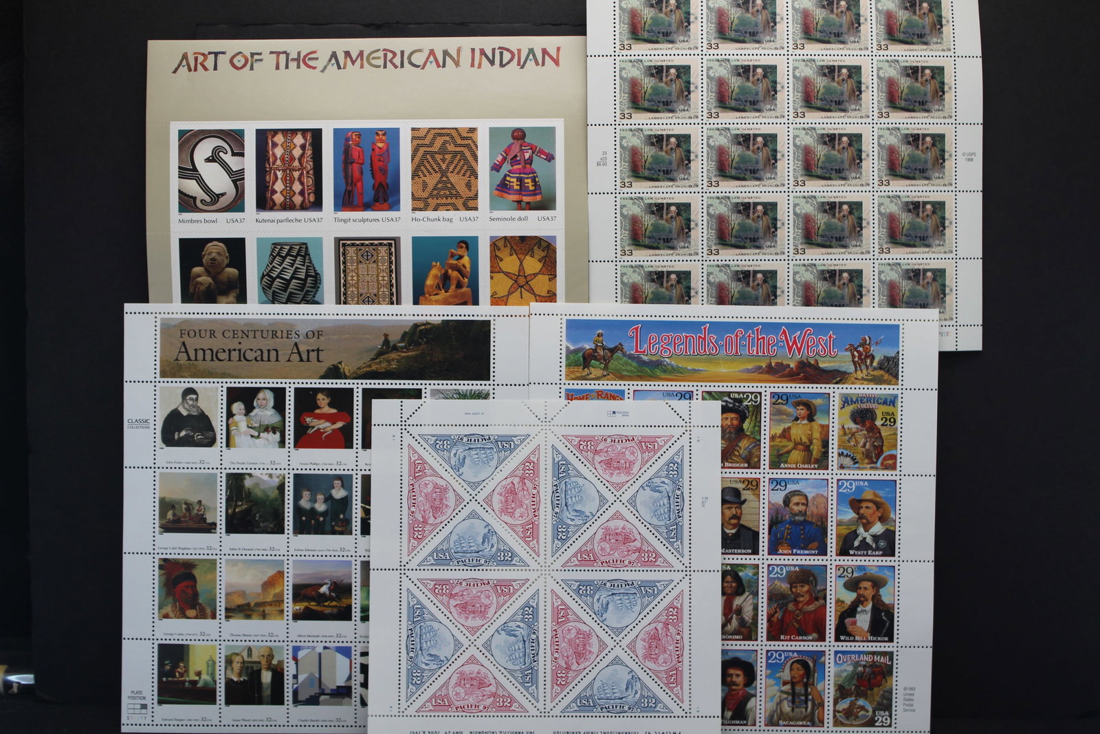 Folder of 5 Sheets U.S. Stamps (1 of 6)