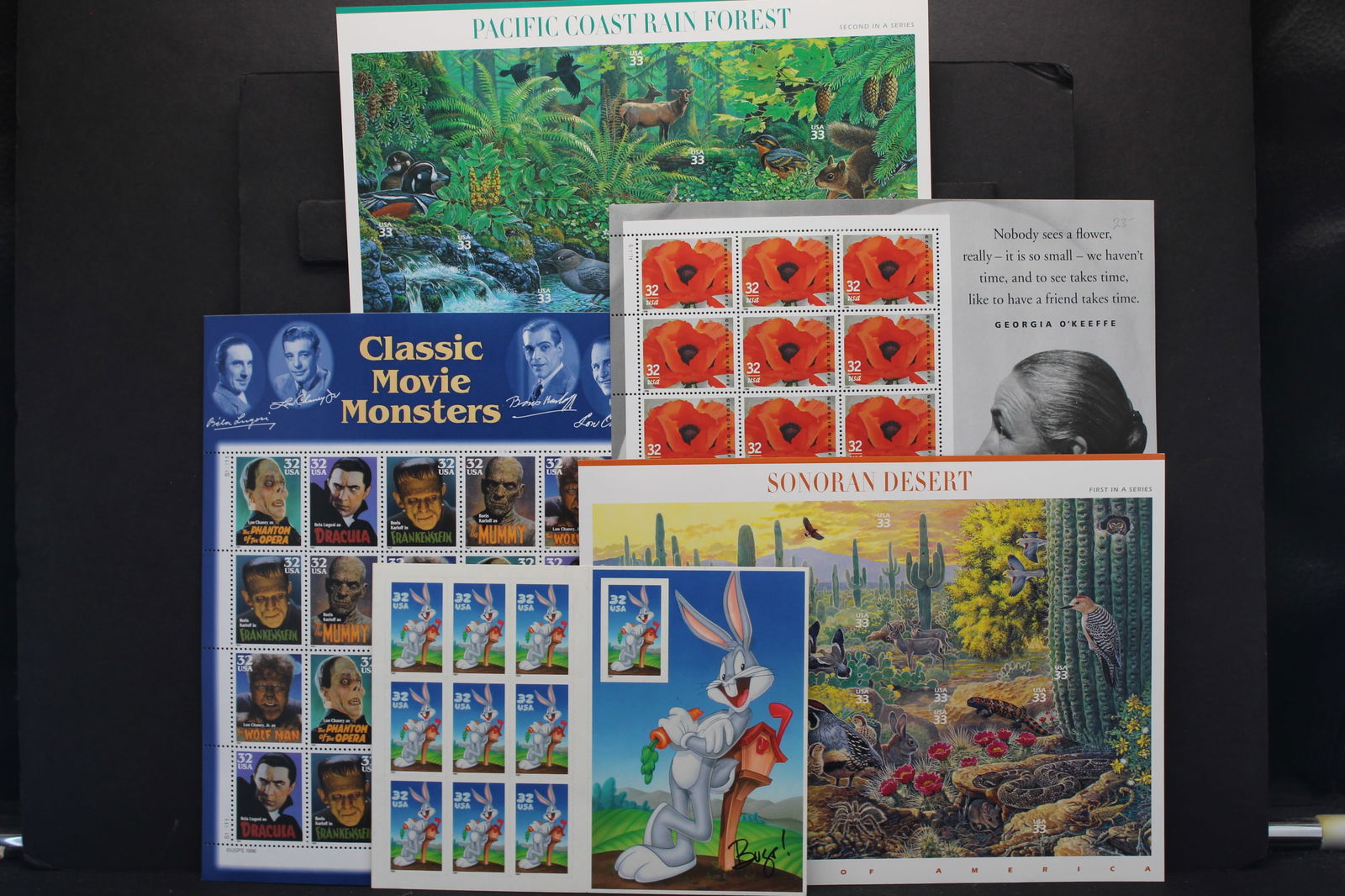 Folder of 5 Sheets U.S. Stamps (1 of 6)