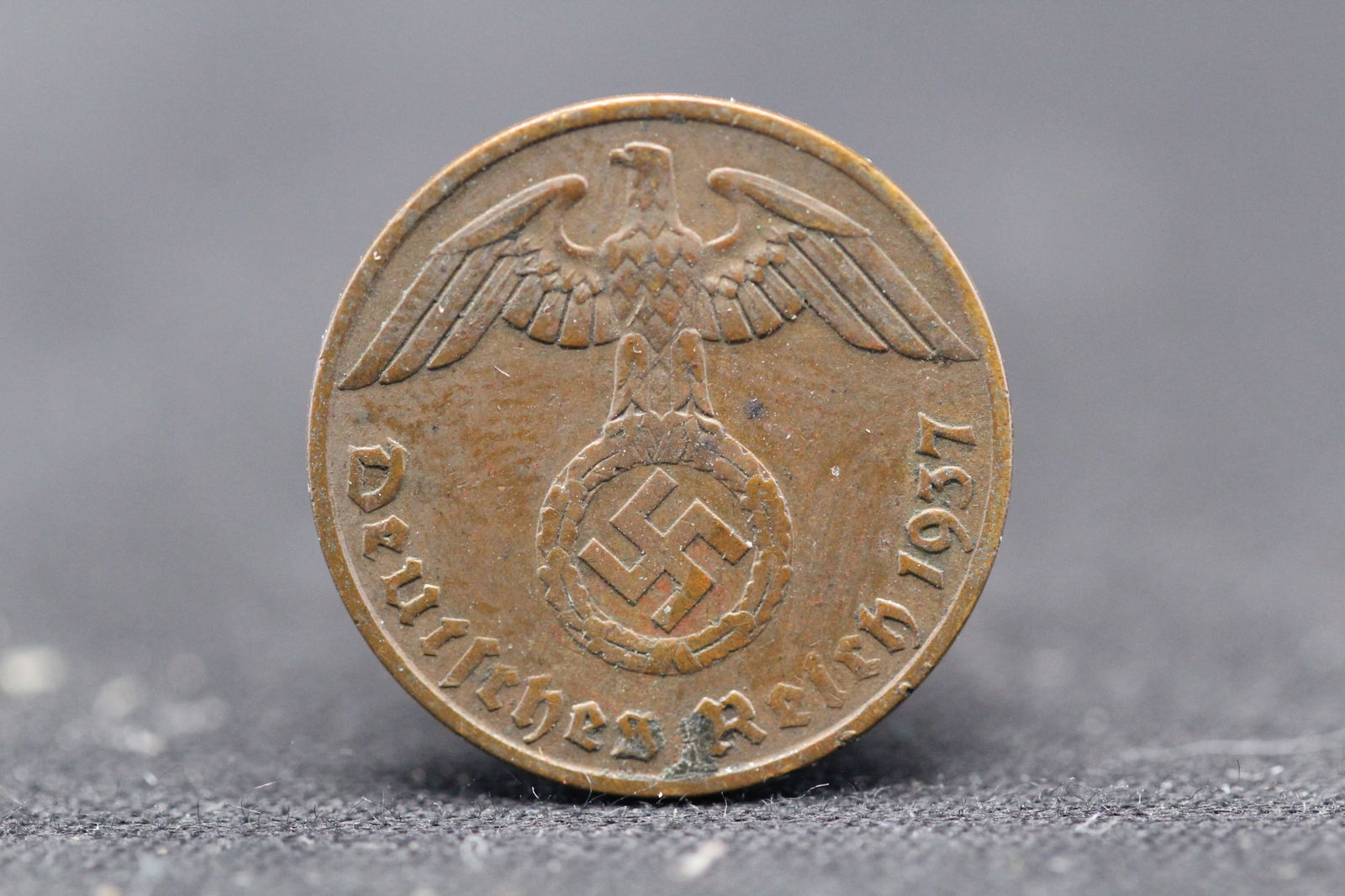 1937 A WWII Germany 1 pfennig. Historical symbol (1 of 2)