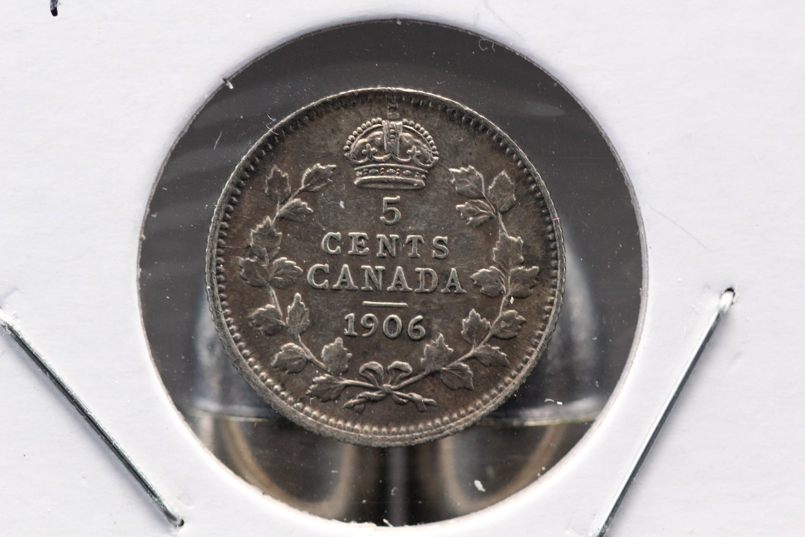 1906 Canada 5 cents silver. AU. Original luster. (1 of 3)
