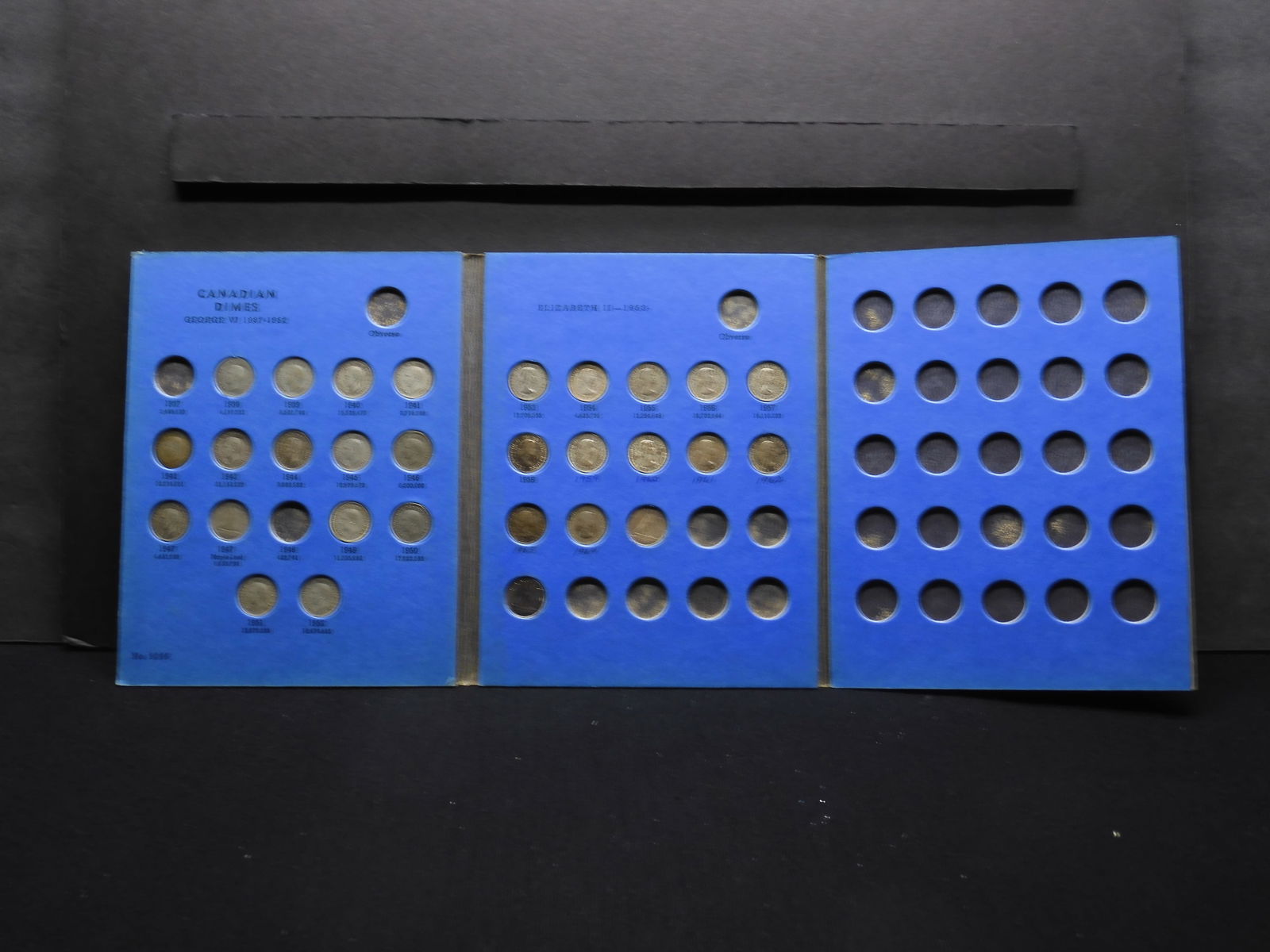 1938-1968 Canada Silver Dime collection. 29 coins (1 of 6)