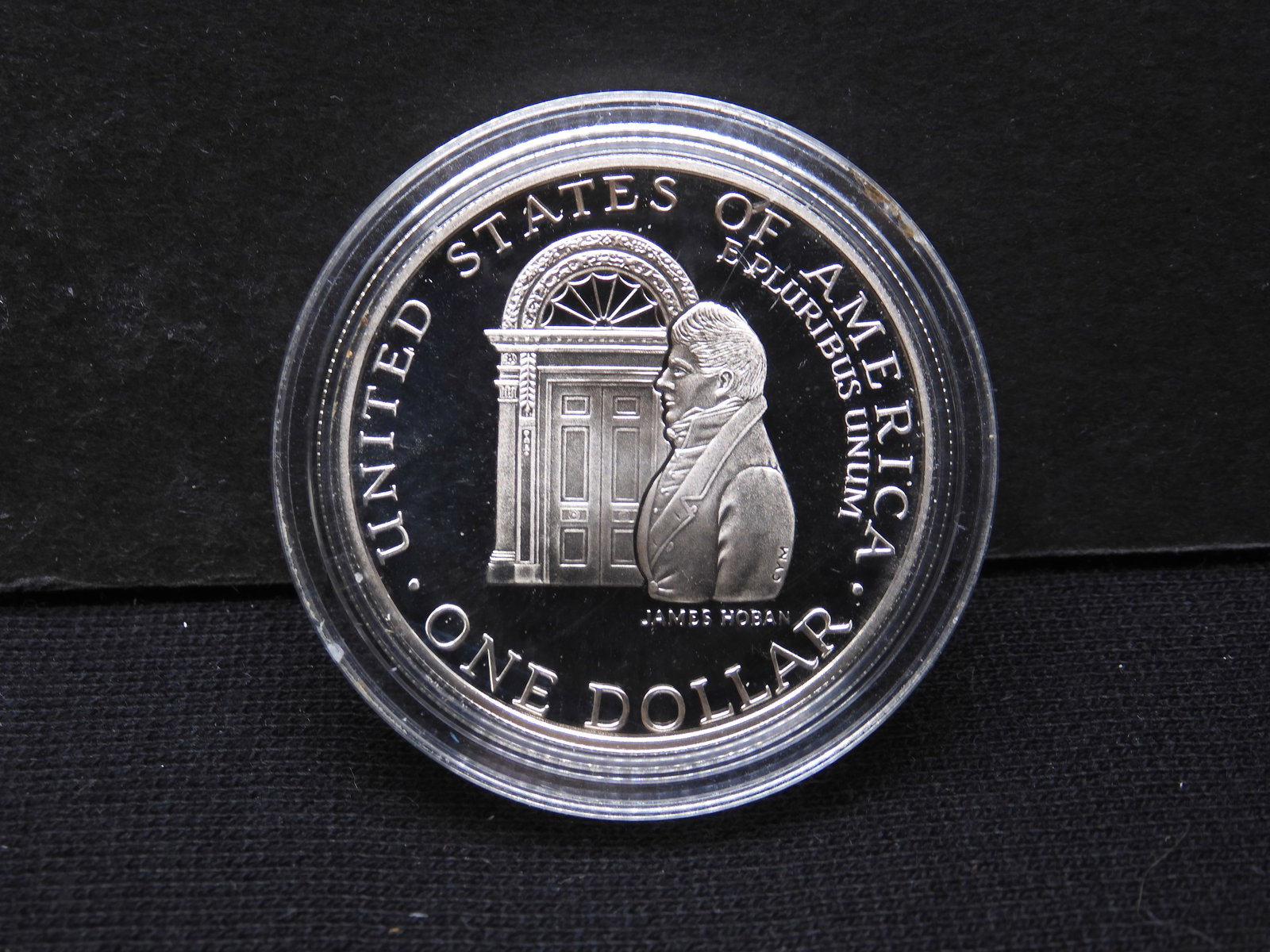 1992 W White House proof silver dollar. Govt capsule (1 of 2)