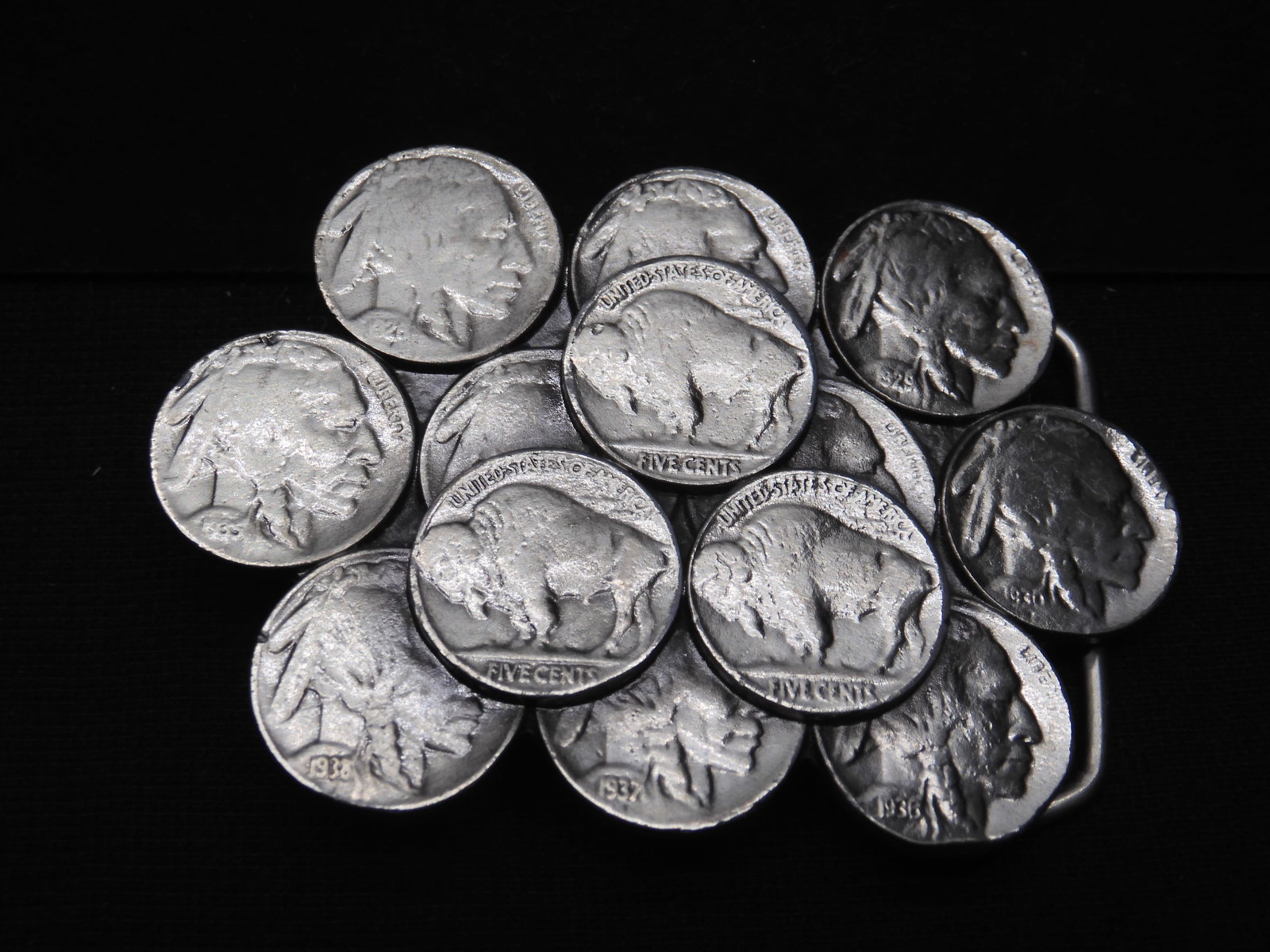 Buffalo nickel Big Hoss belt buckle: Buffalo nickel Big Hoss belt buckle