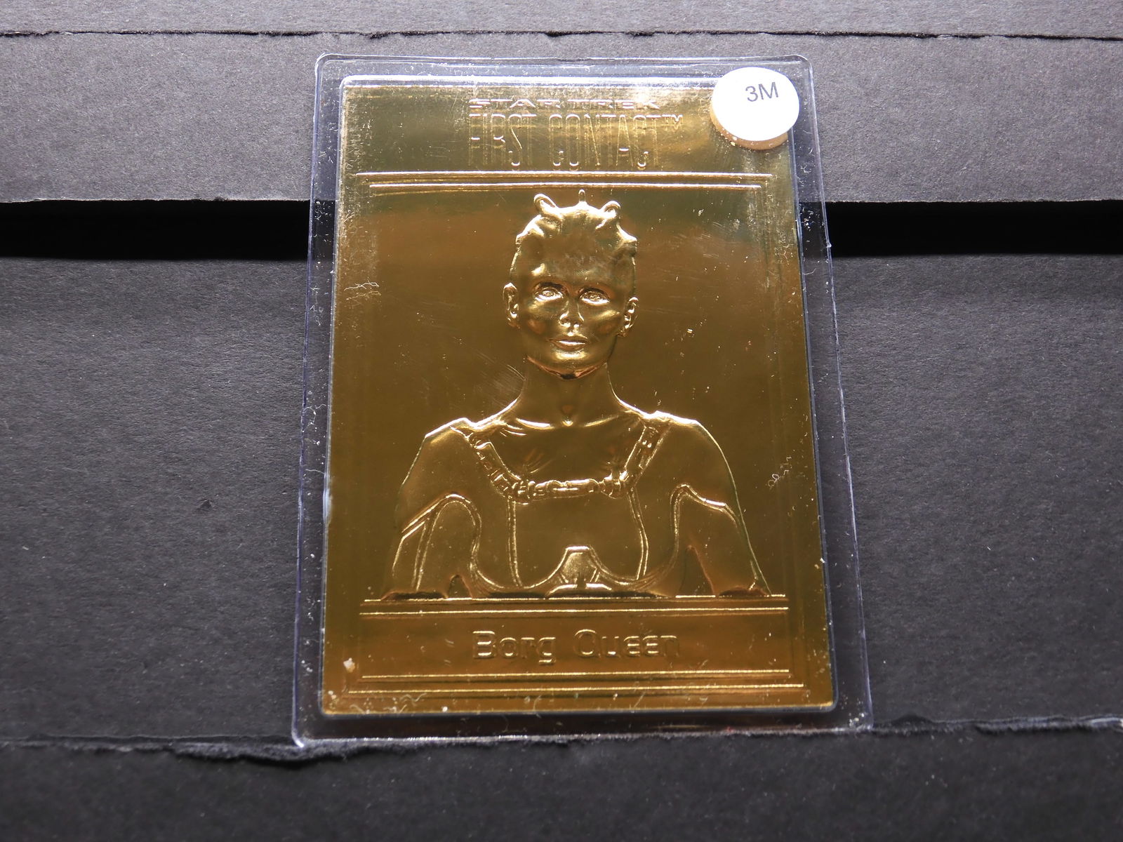 Star Trek First Contact "Borg Queen" Gold Plated Trading Card Series Issued By Danbury Mint. (1 of 2)
