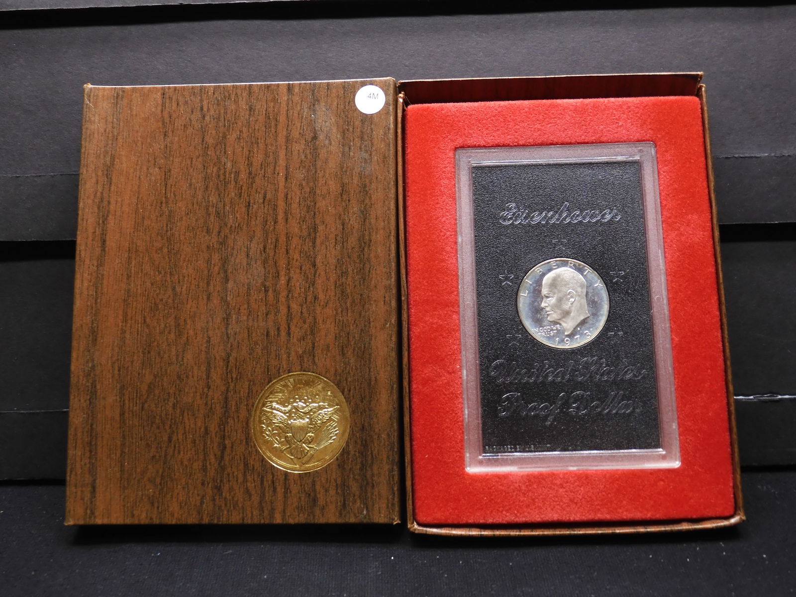 1973-S Key Date Eisenhower Proof Silver Dollar In Original Government "Brown Box" Packaging. (1 of 5)
