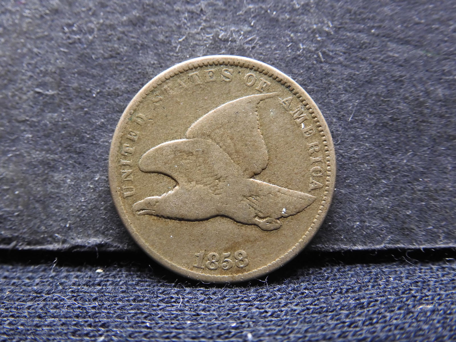 1858 Flying Eagle Cent. VG. Nice coin. (1 of 3)