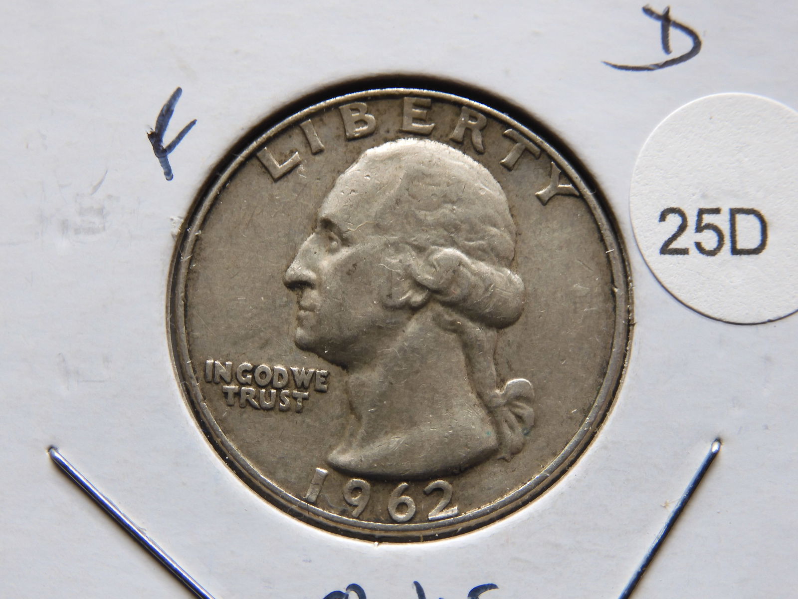 1962-D Silver Washington Quarter (1 of 3)