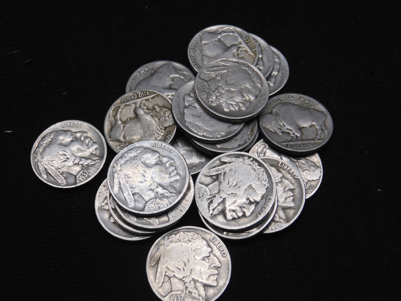 21 Assorted Buffalo Nickels (1 of 3)