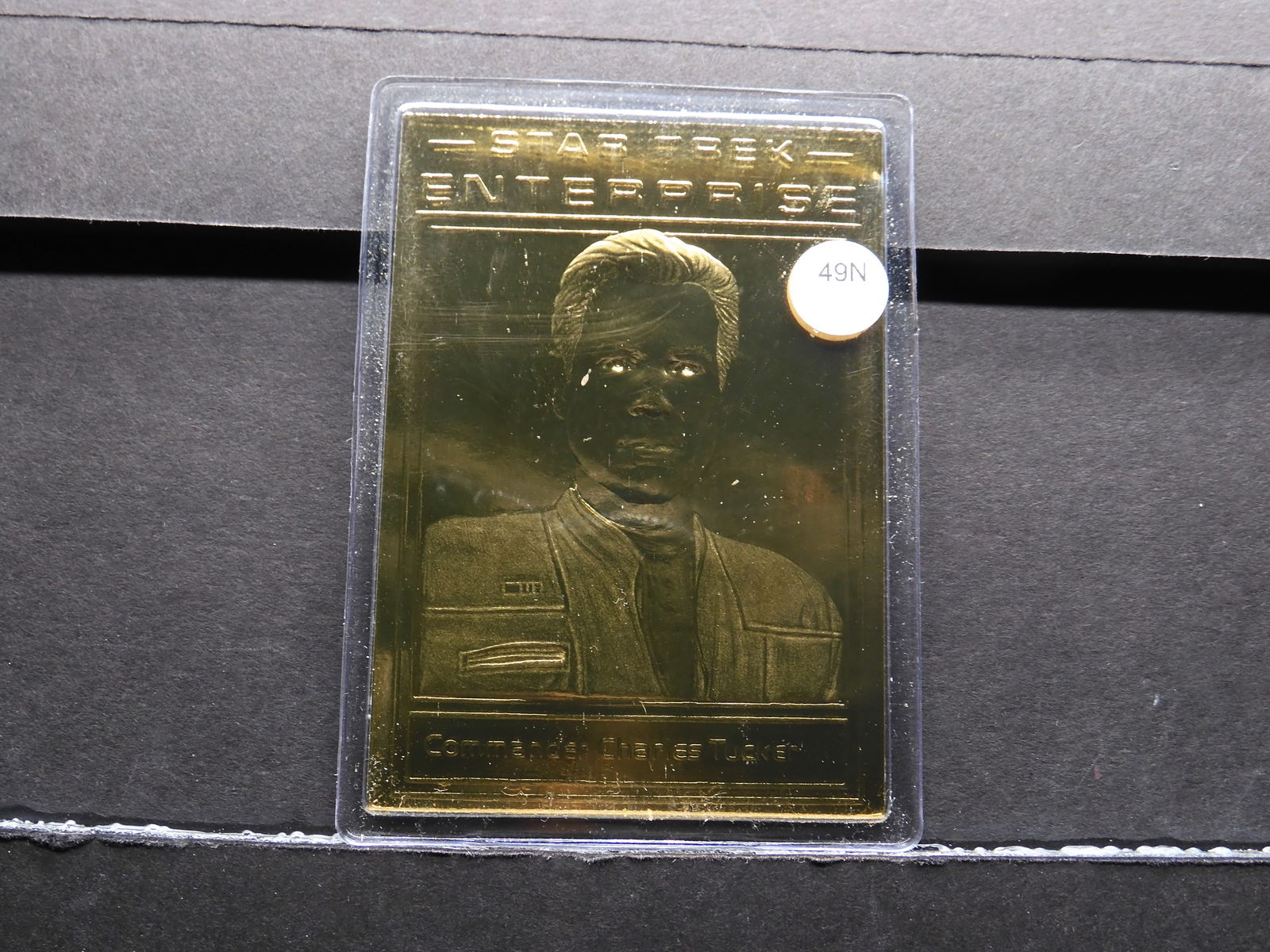 Star Trek Enterprise Commander Charles Tucker III Gold Plated Trading Card Series Issued By Danbury: Star Trek Enterprise Commander Charles Tucker III Gold Plated Trading Card Series Issued By Danbury Mint.