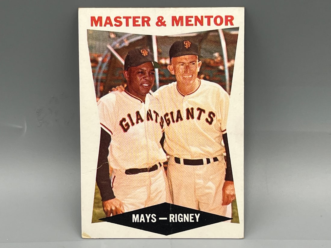 1960 Topps Master And Mentor Willie Mays & Bill Rigney #7: 1960 Topps Master And Mentor Willie Mays & Bill Rigney #7